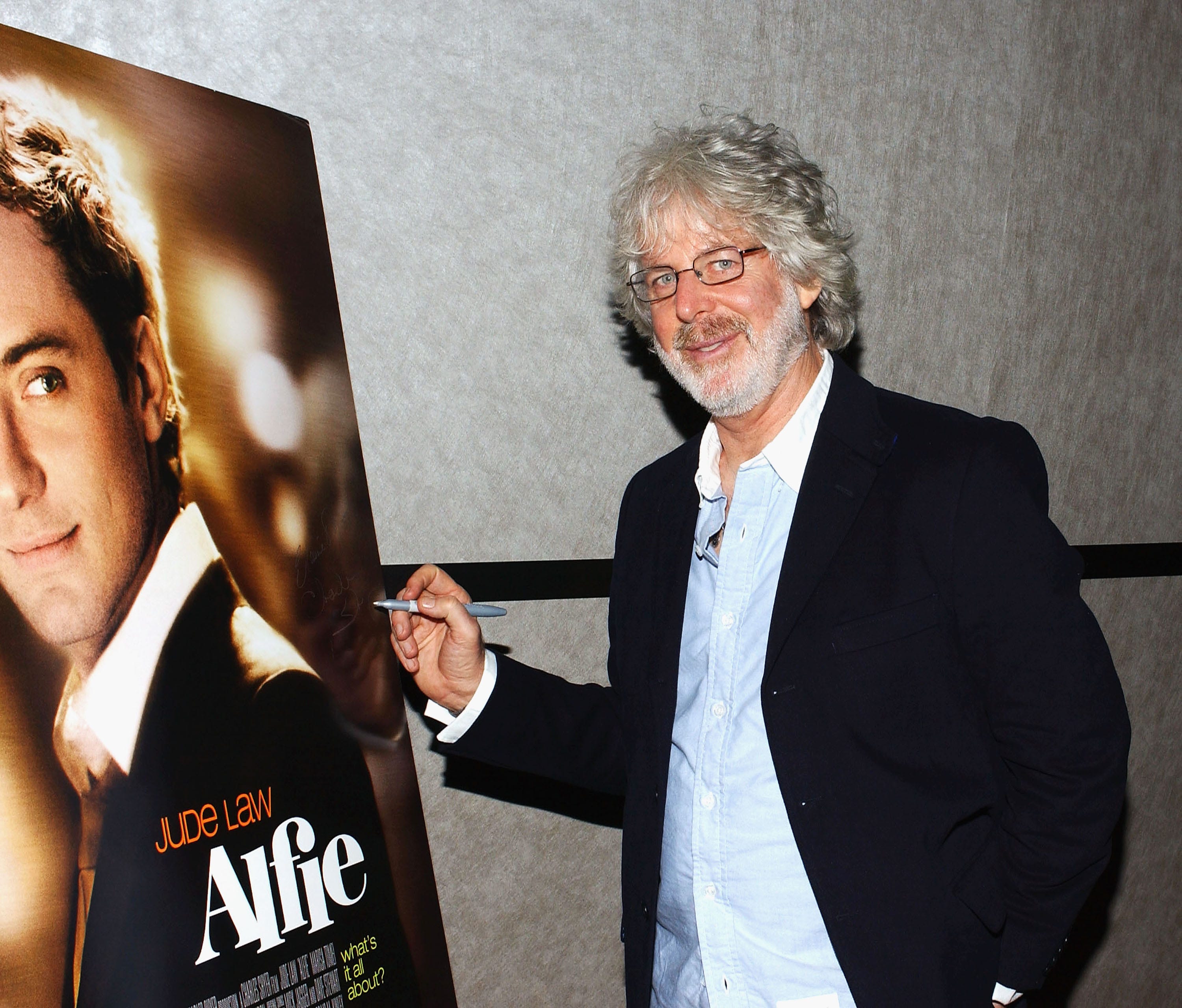 HOLLYWOOD, CA - OCTOBER 21: (US TABS AND HOLLYWOOD REPORTER OUT) Producer/Director Charles Shyer signs the movie's poster for charity at the Variety Screening Series - "Alfie" at the ArcLight Theater on October 21, 2004 in Hollywood, California. (Photo by Stephen Shugerman/Getty Images)