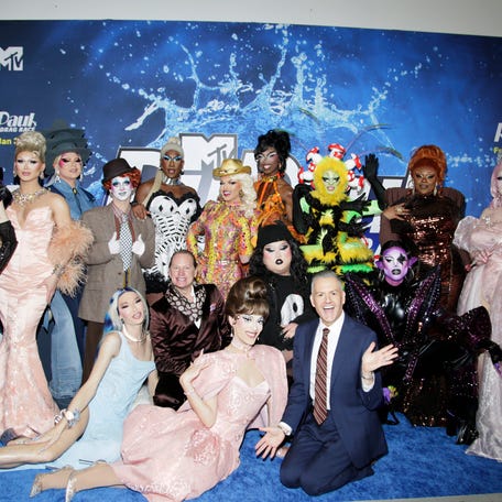 The cast of "RuPaul's Drag Race" Season 17 with judges Carson Kressley and Ross Mathews attend "RuPaul's Drag Race" Season 17 Red Carpet and Premiere Screening on Dec. 18, 2024 in New York City.