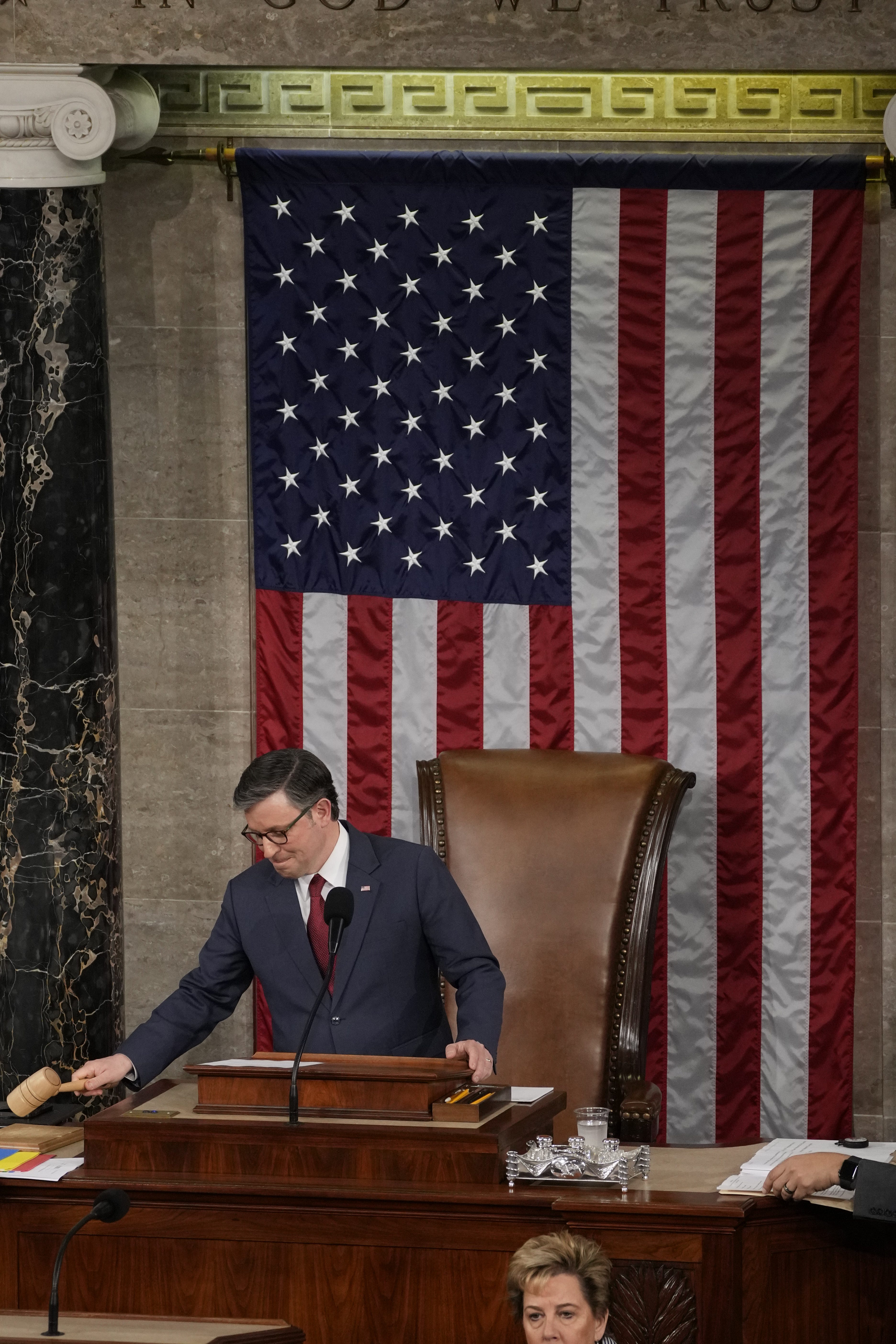 Speaker of the House Mike Johnson, R-La. gavels in the first session of the 119th Congress in the House Chamber to vote for a new Speaker of the House, at the US Capitol in Washington, DC, on Jan. 3, 2025.