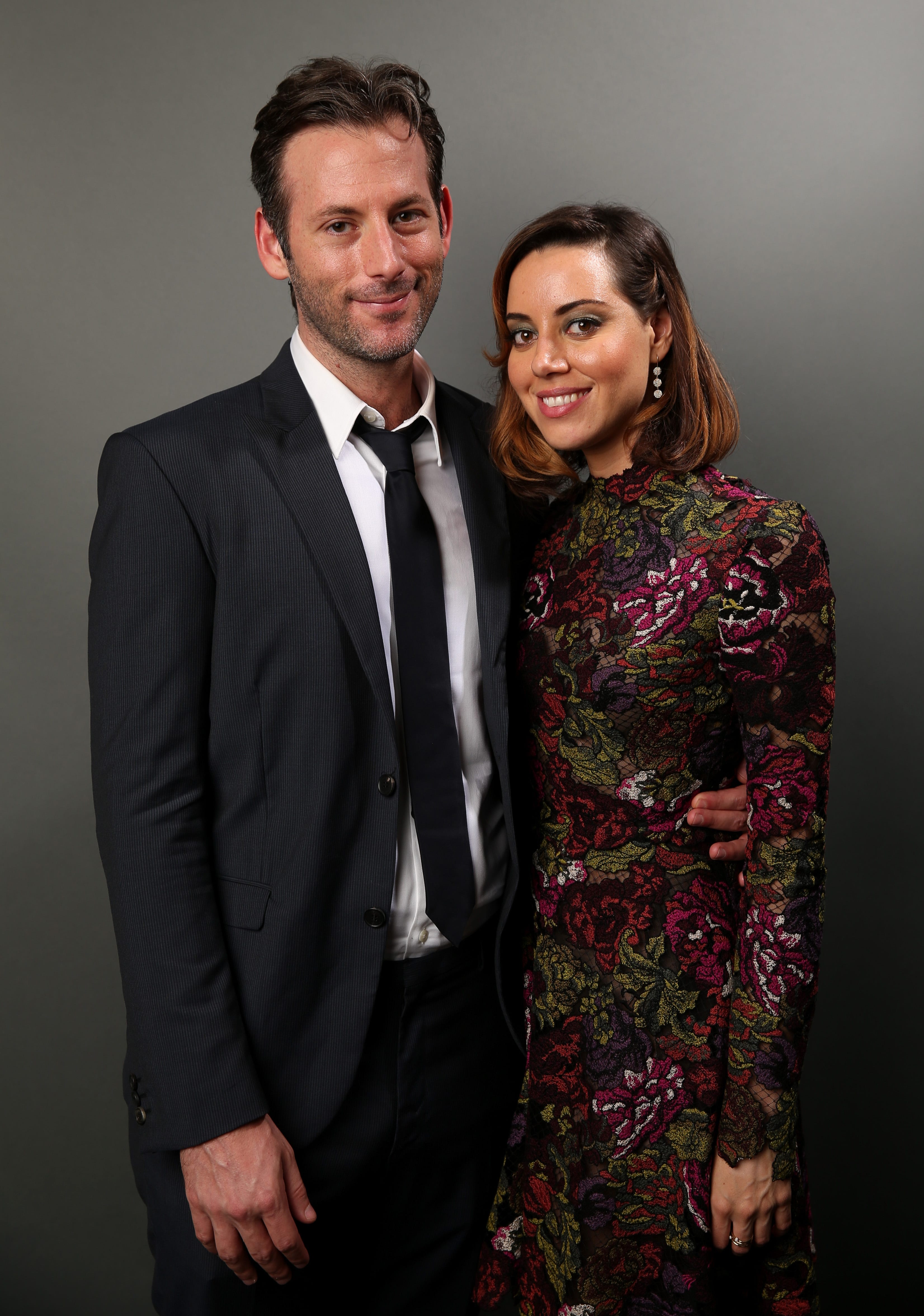LOS ANGELES, CA - AUGUST 08: Writer/director Jeff Baena (L) and actress Aubrey Plaza pose for a portrait during Sundance NEXT FEST at The Theatre at Ace Hotel on August 8, 2014 in Los Angeles, California. (Photo by Mark Davis/Getty Images for Sundance NEXT)