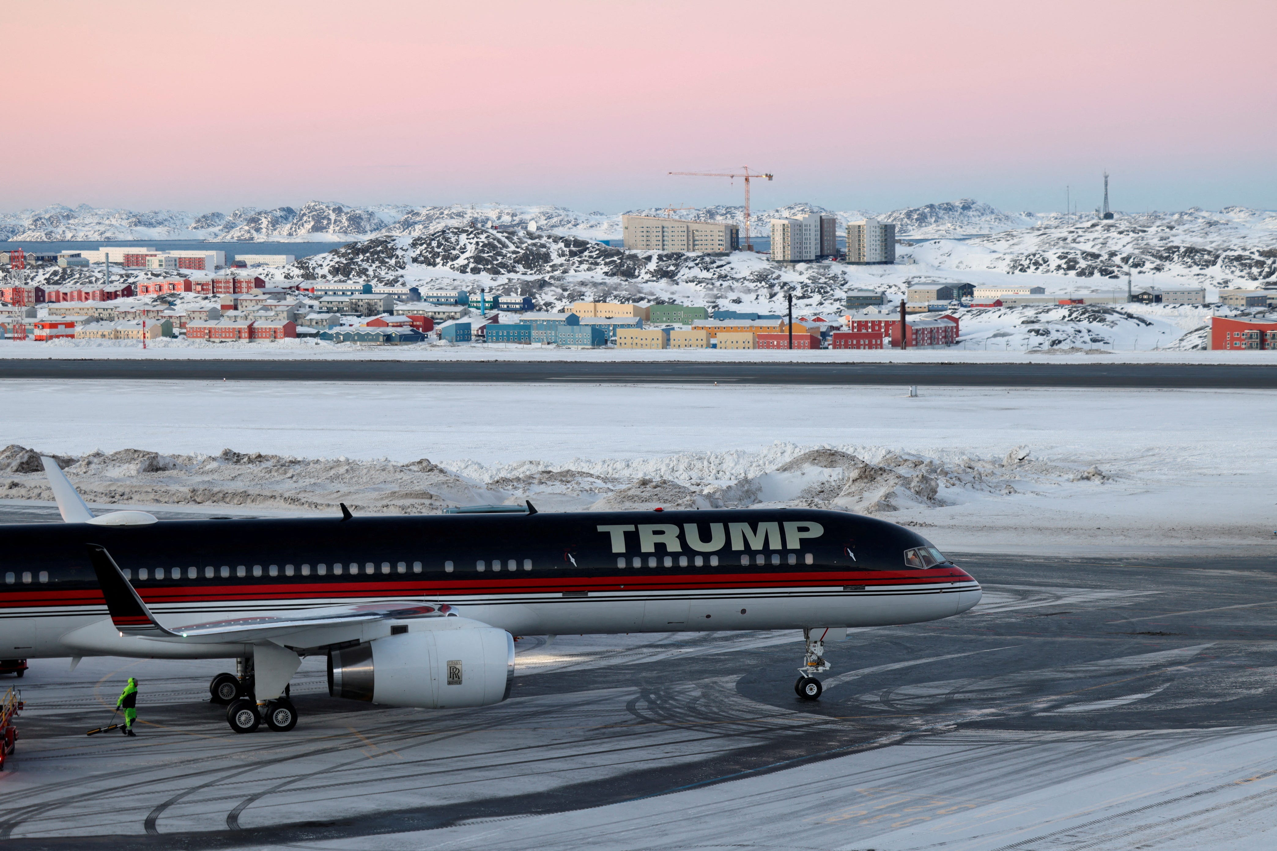 Donald Trump Jr. visits Nuuk, Greenland, on Tuesday, January 7, 2025. Donald Trump Jr. is on a private visit to Greenland.