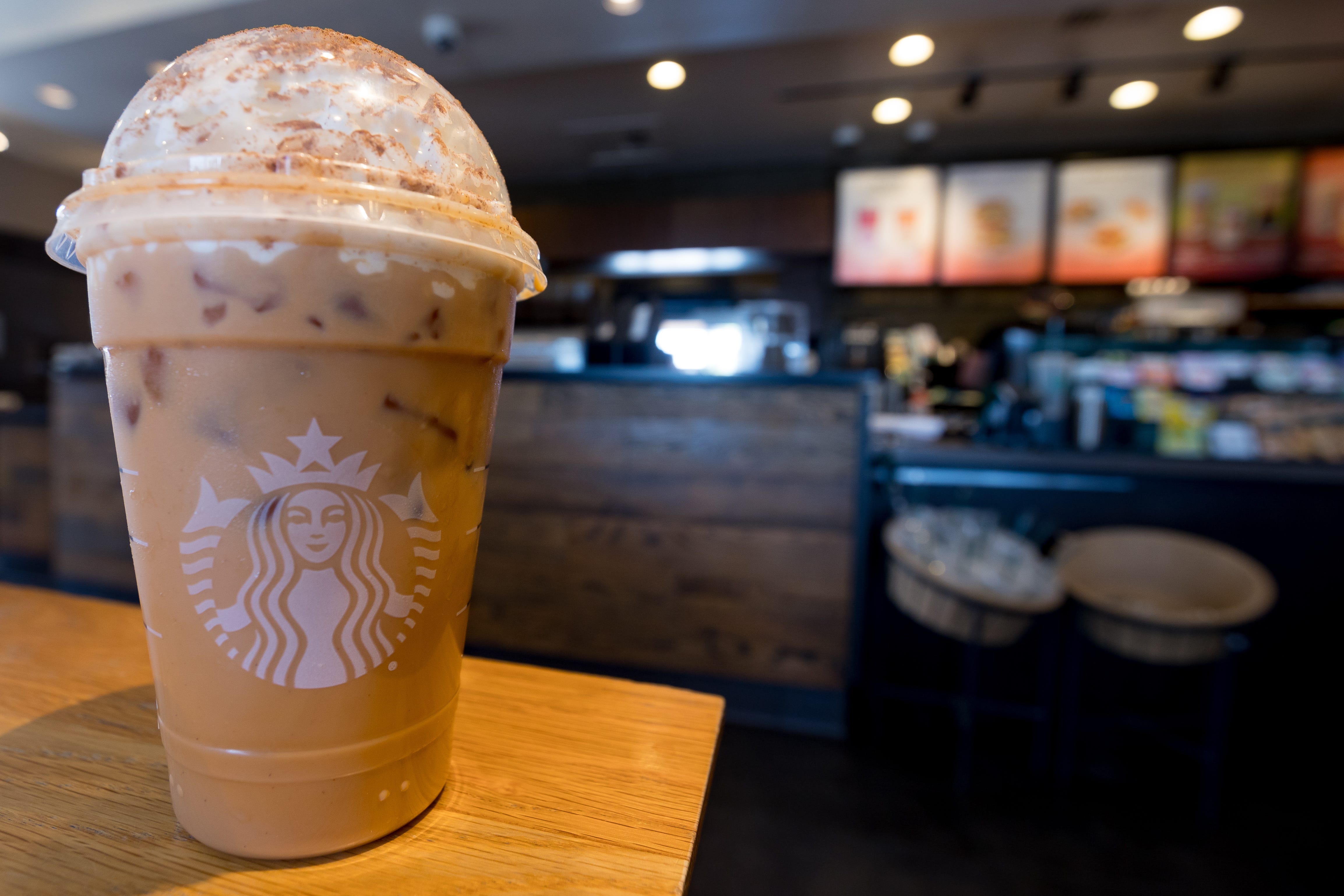 A pumpkin spice latte is be prepared on Aug. 23, 2024, as it returned to Starbucks for its fall menu. On Jan. 9, 2025 Starbucks announced the chain is reversing their open-door policy. People who enter the coffee magnet's front doors must now order something from the menu.
