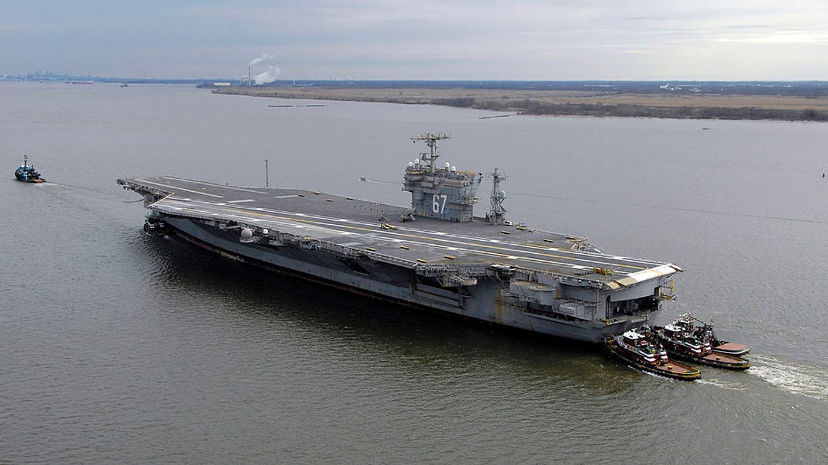 A decommissioned Naval aircraft carrier will pass through the Delaware Bay Thursday A decommissioned Naval aircraft carrier will pass through the Delaware Bay Thursday