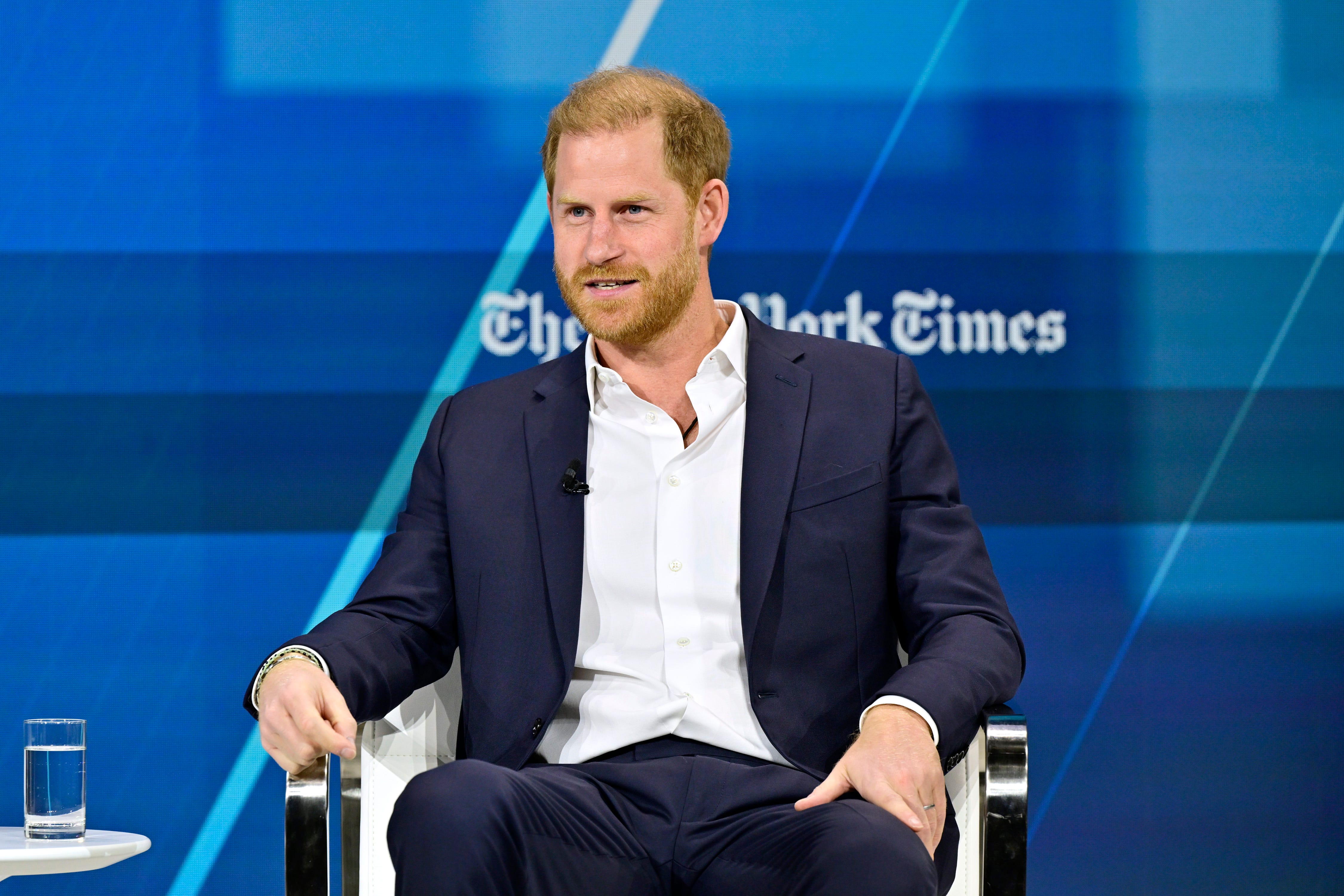 Prince Harry, Duke of Sussex, speaks onstage during The New York Times Dealbook Summit 2024 at Jazz at Lincoln Center on Dec. 4, 2024 in New York City.