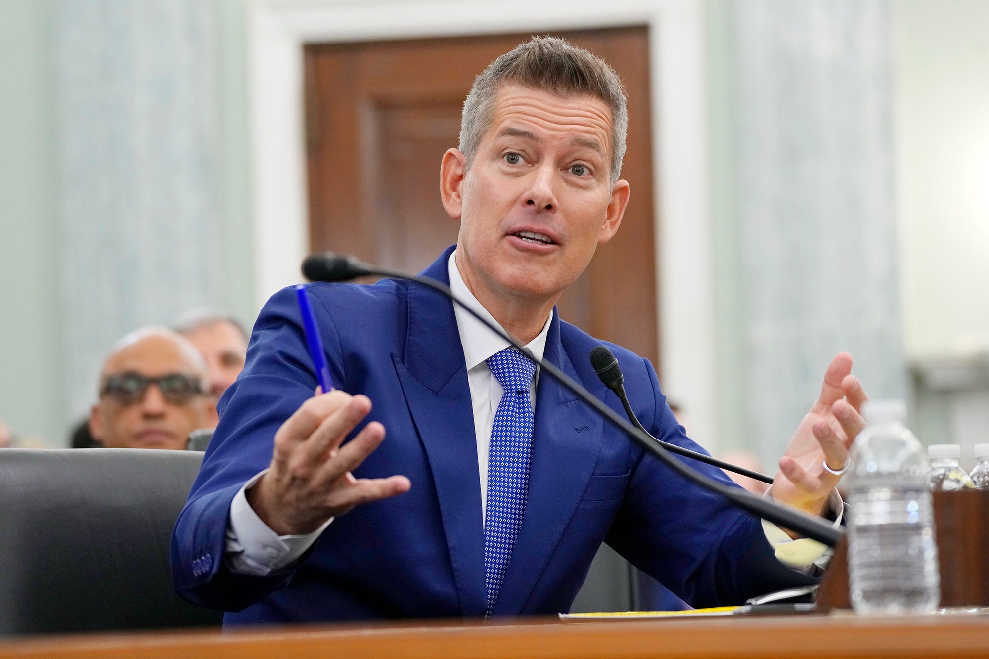 Former Rep. Sean Duffy speaks during a Senate Commerce, Science, and Transportation committee hearing on his nomination to be Secretary of Transportation on Jan. 15, 2025 in Washington, D.C.