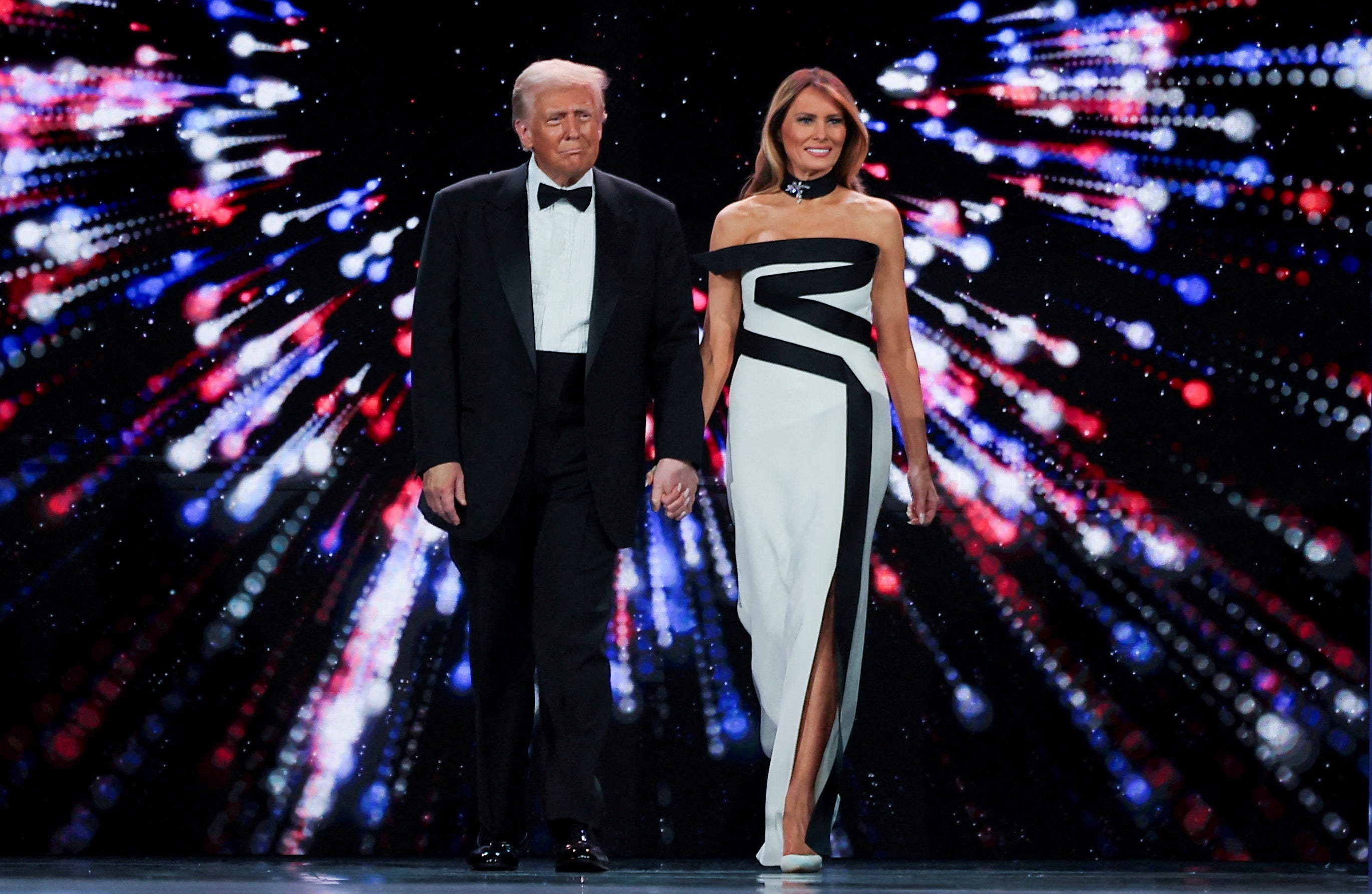 President Donald Trump and First Lady Melania Trump attend the Liberty Ball on Inauguration Day of Donald Trump's second presidential term in Washington on Jan. 20, 2025.