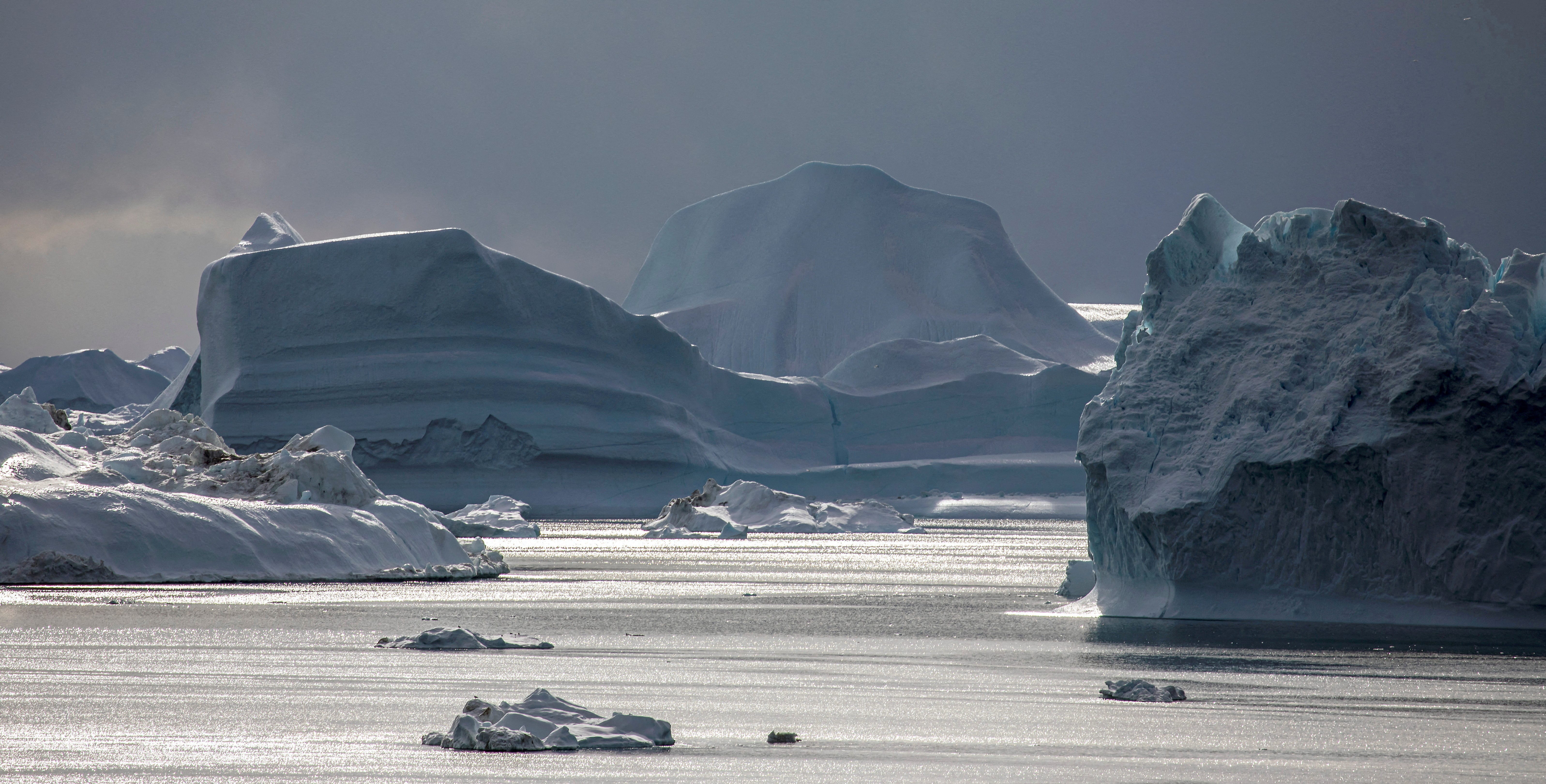 FILE PHOTO: Icebergs are seen at the Disko Bay close to Ilulissat, Greenland, September 14, 2021. REUTERS/Hannibal Hanschke/File Photo