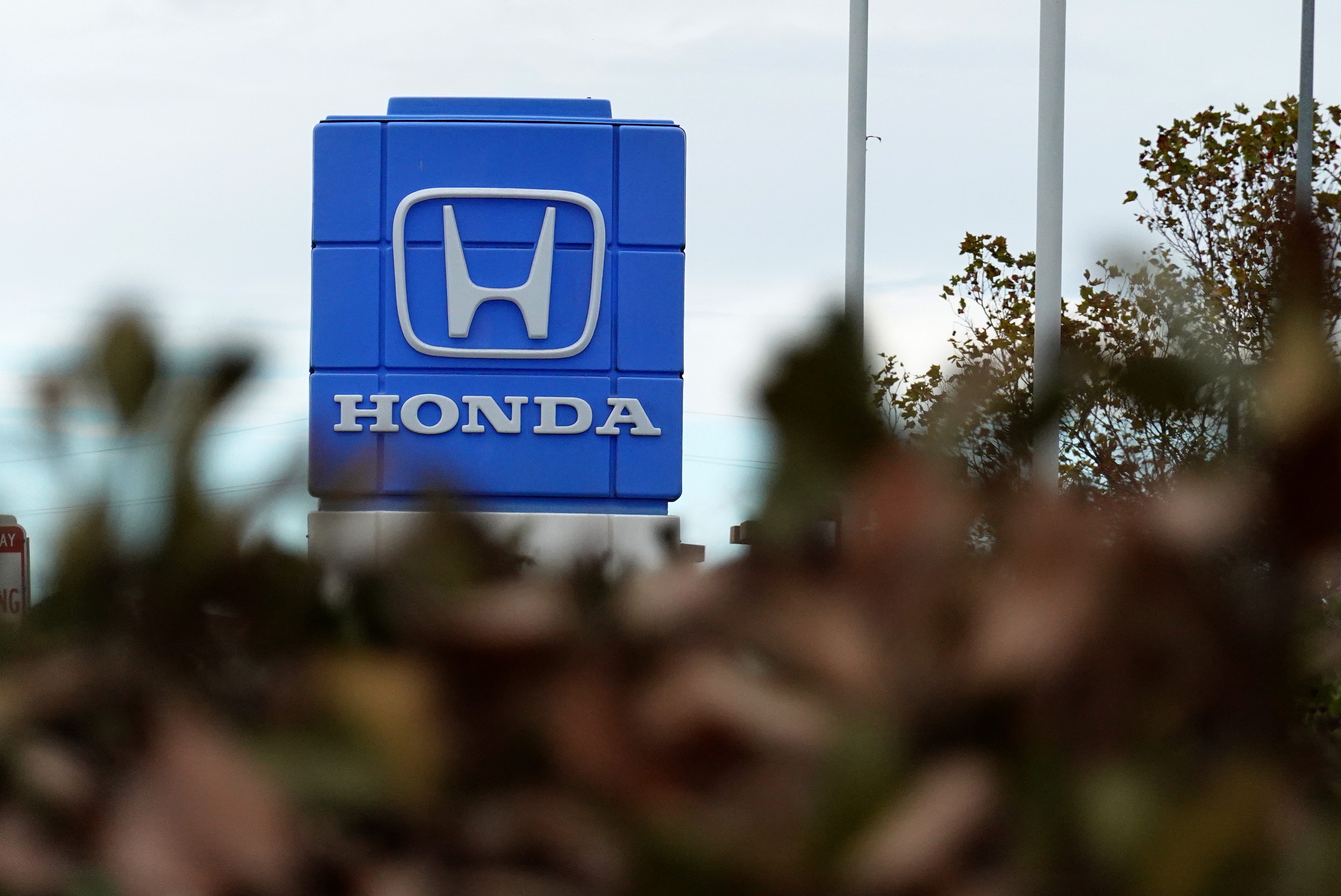 A sign is posted in front of a Honda dealership on October 16, 2024 in San Rafael, California.