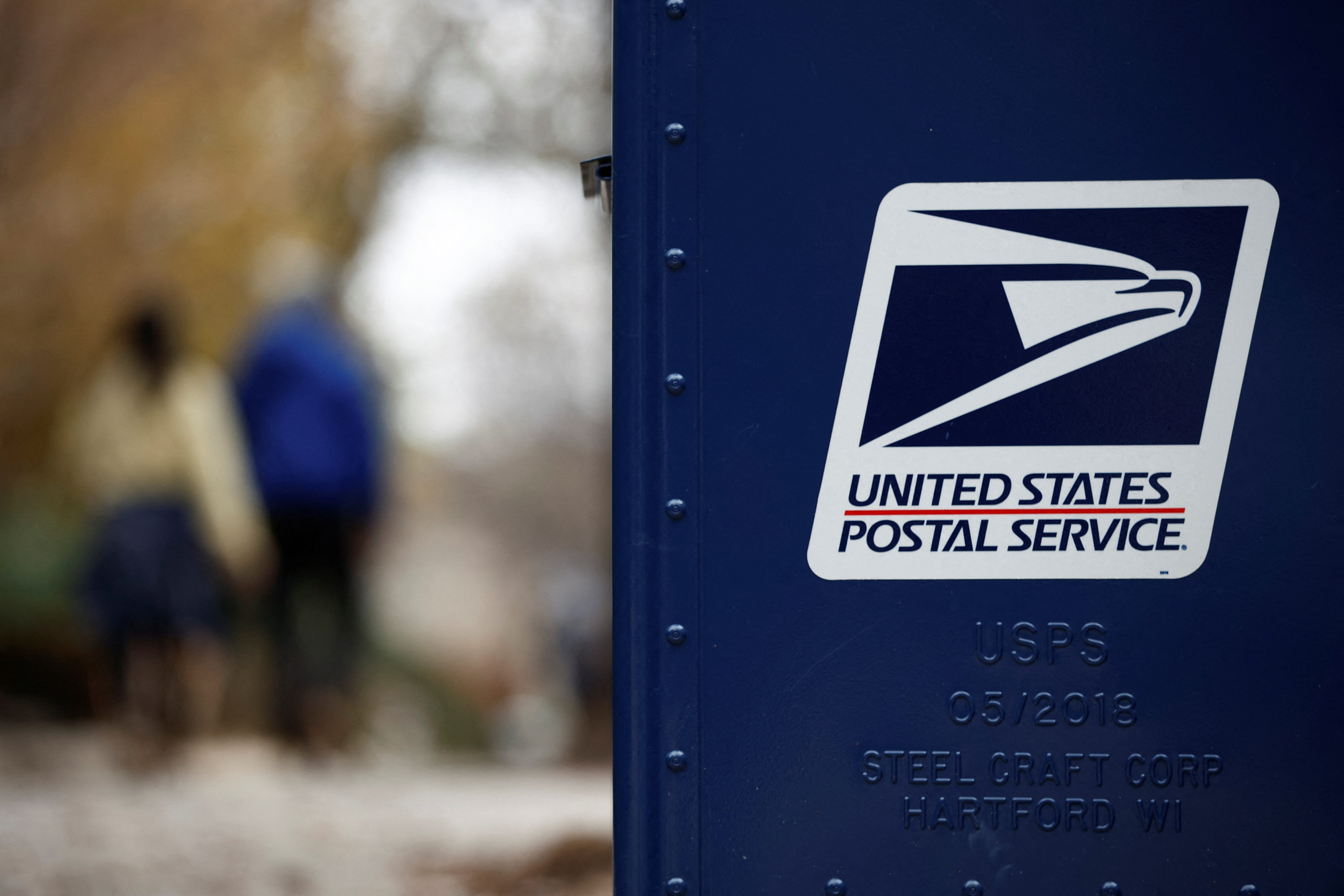 A United States Postal Service (USPS) collection box is pictured in Washington, U.S., December 18, 2024.