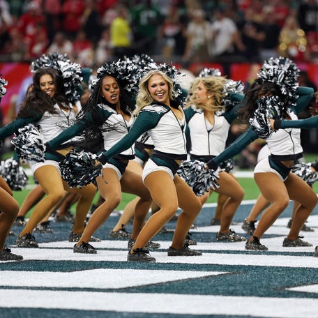 Super Bowl 59: Philadelphia Eagles cheerleaders perform during the second half of Super Bowl 59 at Caesars Superdome.