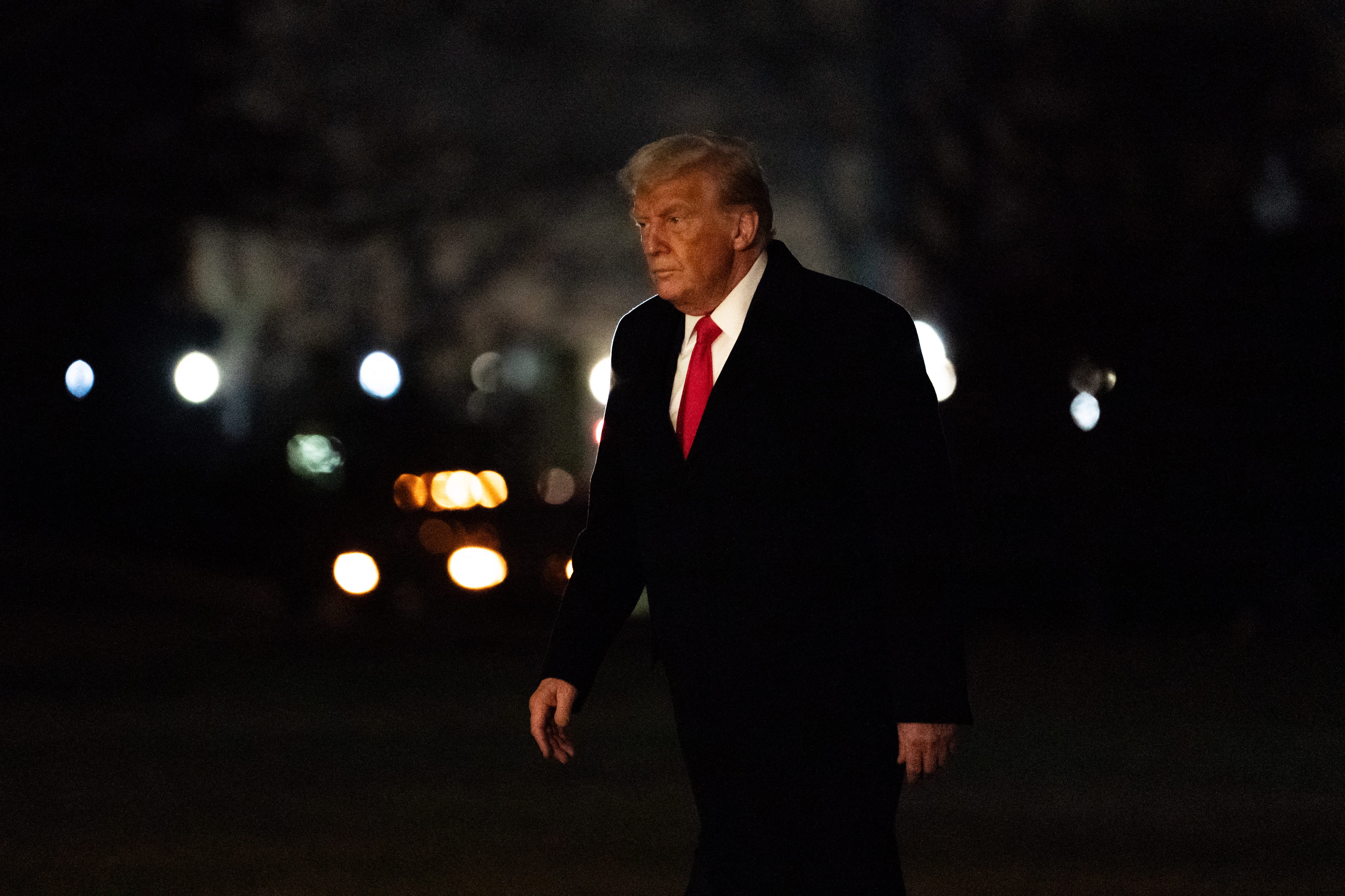 US President Donald Trump arrives at the White House in Washington, DC, following a trip to New Orleans, Louisiana, for the NFL Super Bowl on February 10, 2025.