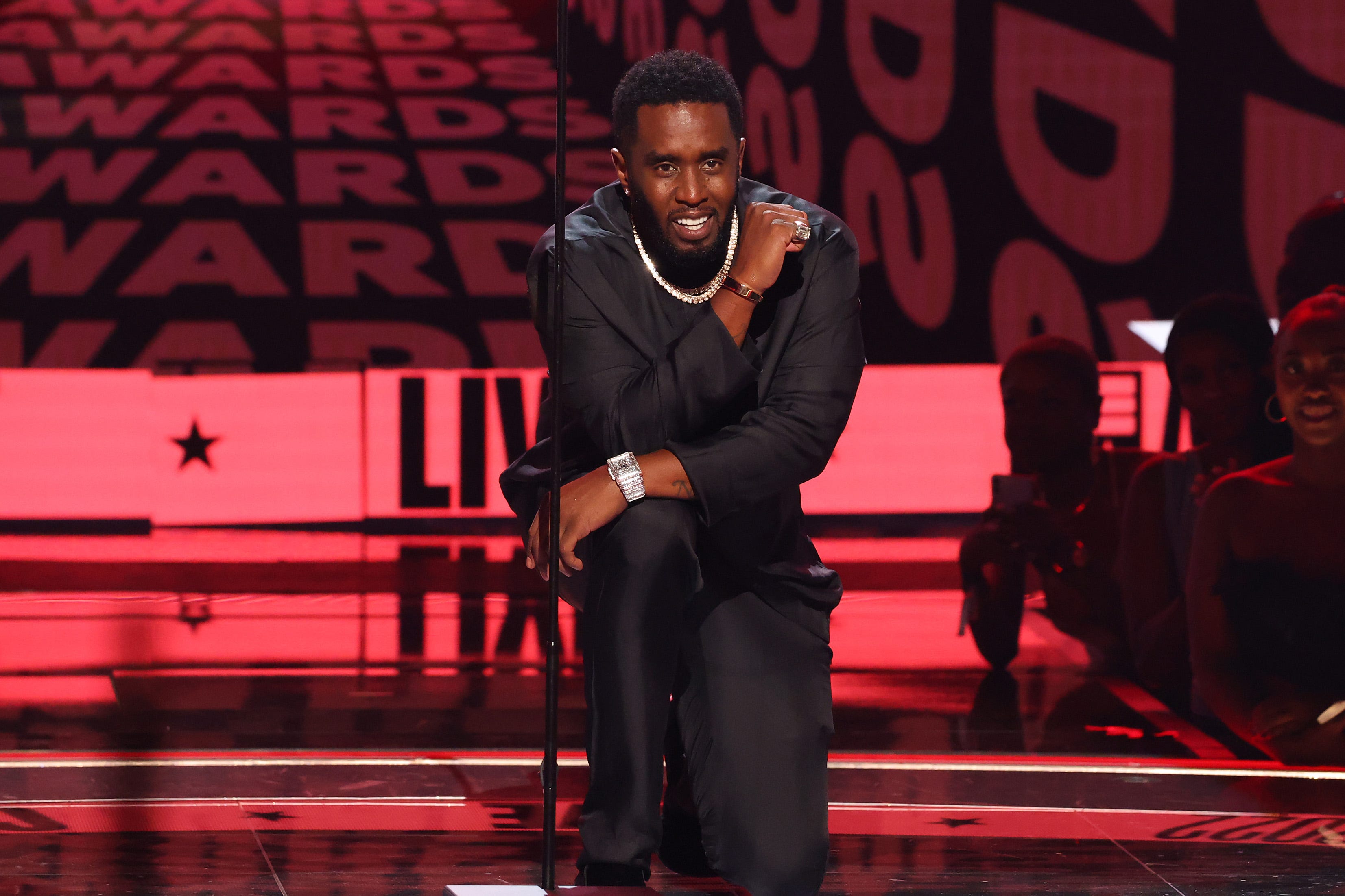 Honoree Sean "Diddy" Combs accepts the BET Lifetime Achievement Award during the 2022 BET Awards at Microsoft Theater on June 26, 2022, in Los Angeles.