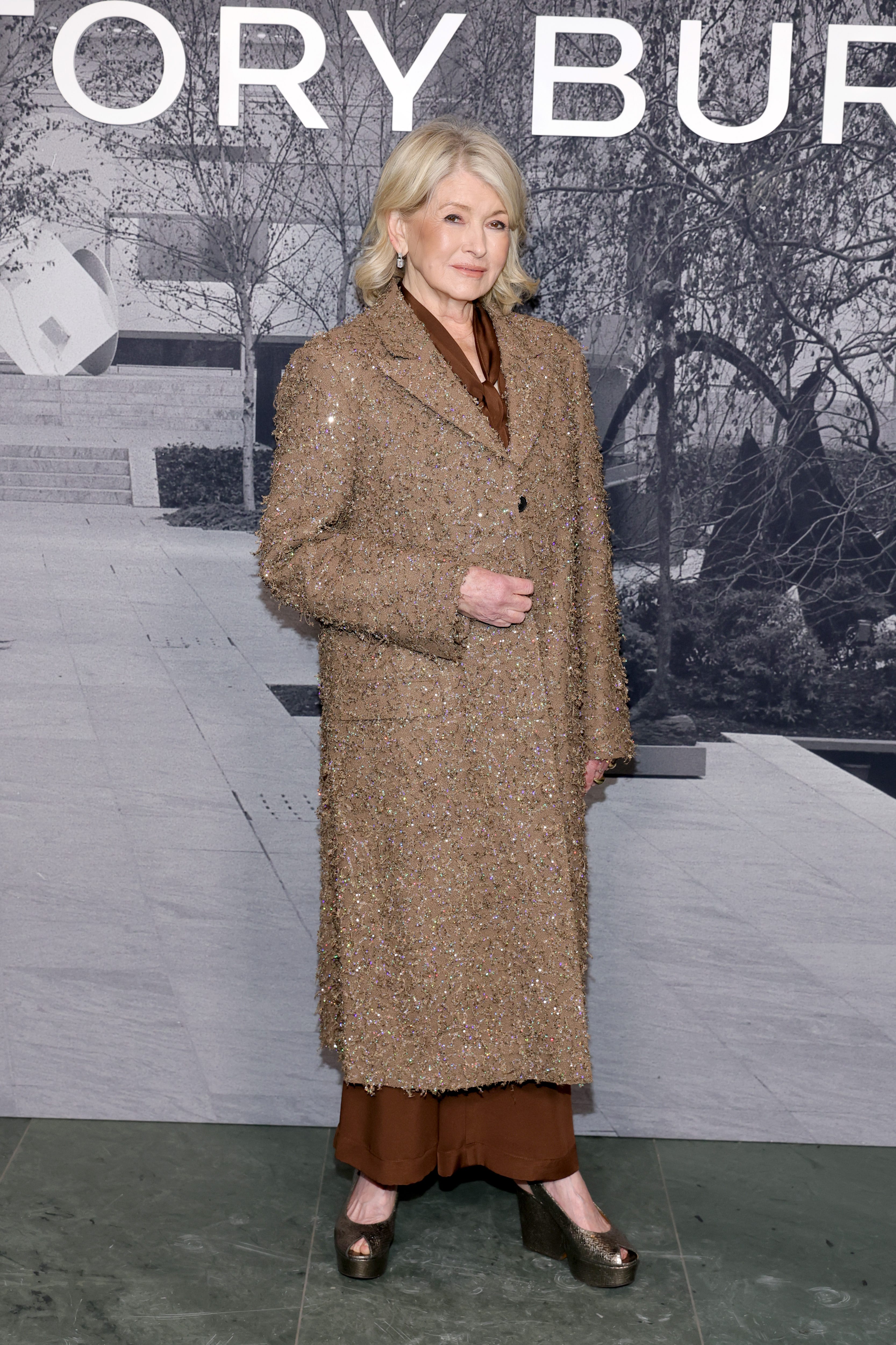 Martha Stewart attends the Tory Burch fall/winter 2025 show during New York Fashion Week at the Museum of Modern Art on Feb. 10, 2025 in New York City.