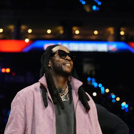 2 Chainz before the celebrity game ahead of the 2025 NBA All-Star Game at Oakland Arena.