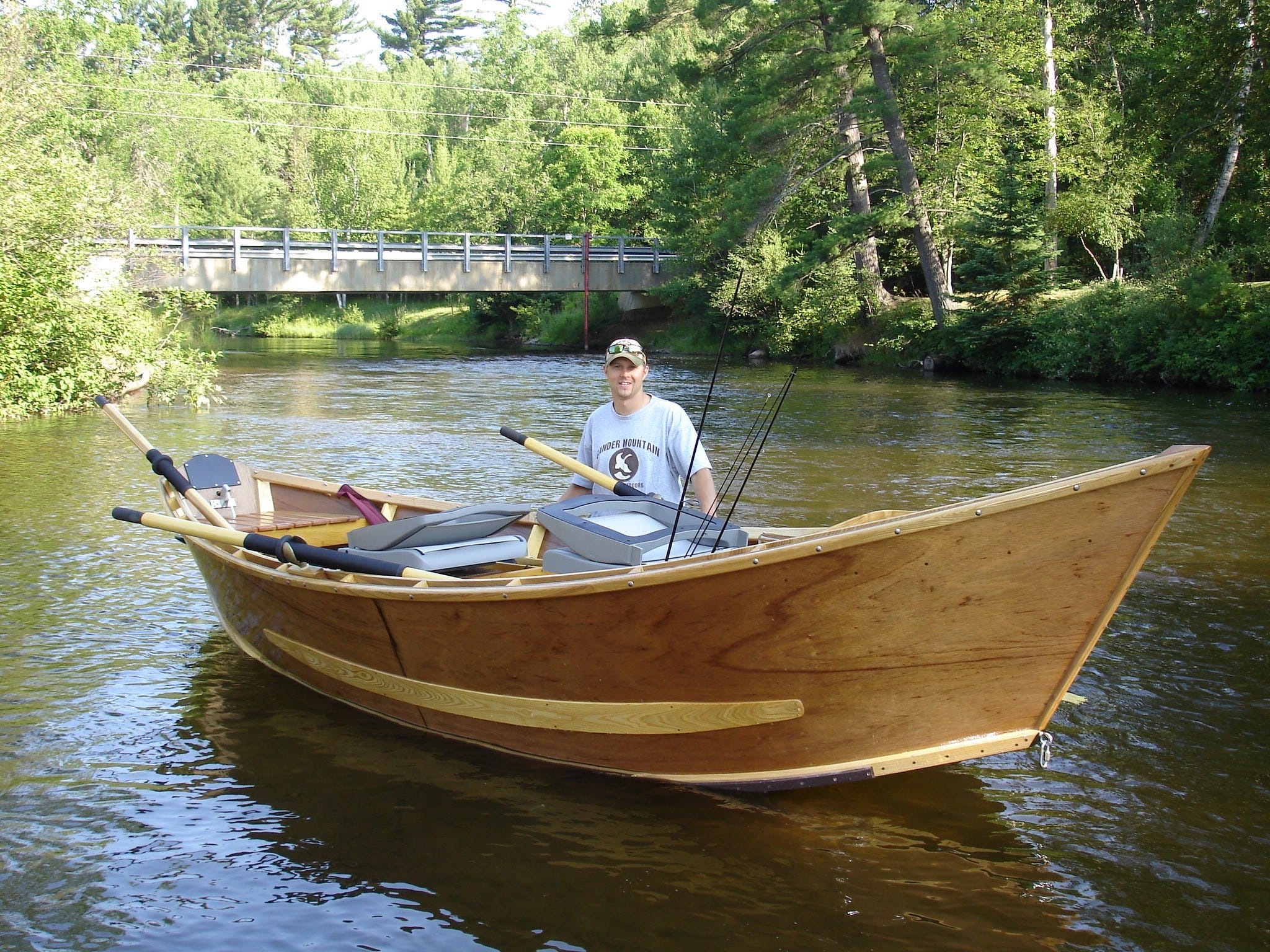 Trevor Kipele with his newly built drift boat