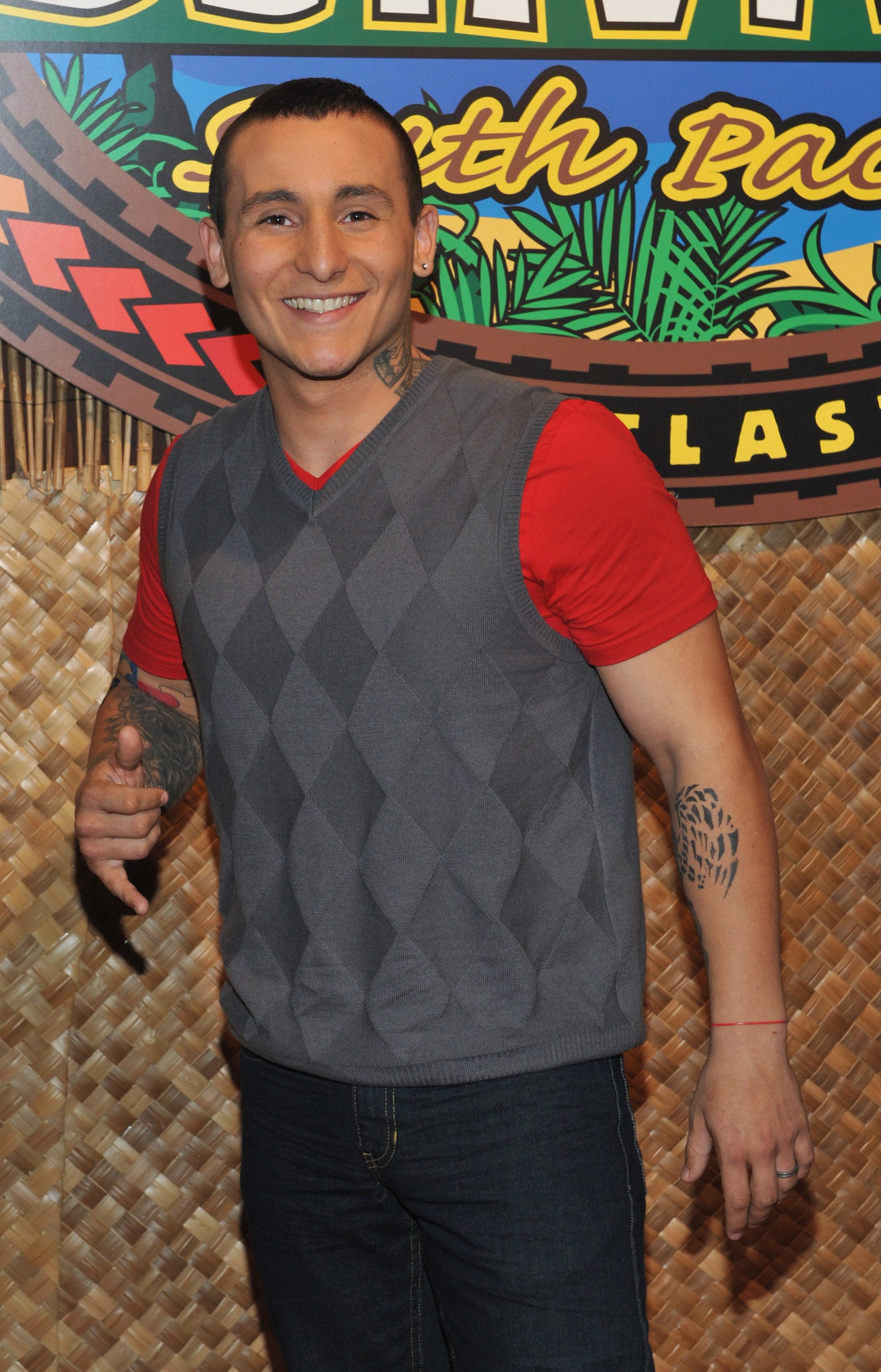 Brandon Hantz poses at the CBS' "Survivor: South Pacific" finale and reunion at CBS Television City on Dec. 18, 2011, in Los Angeles.