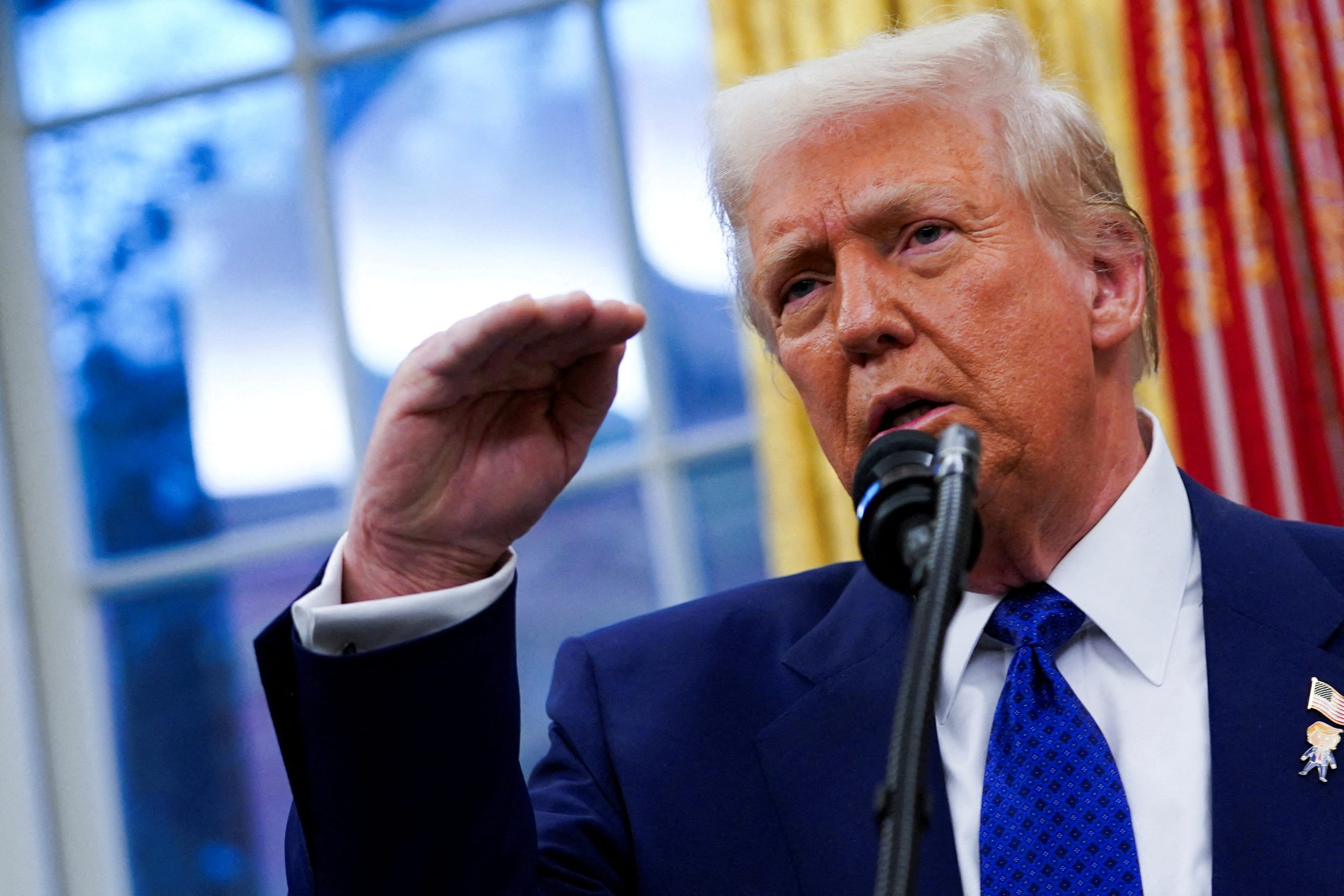 President Donald Trump at the White House on Feb. 12, 2025.