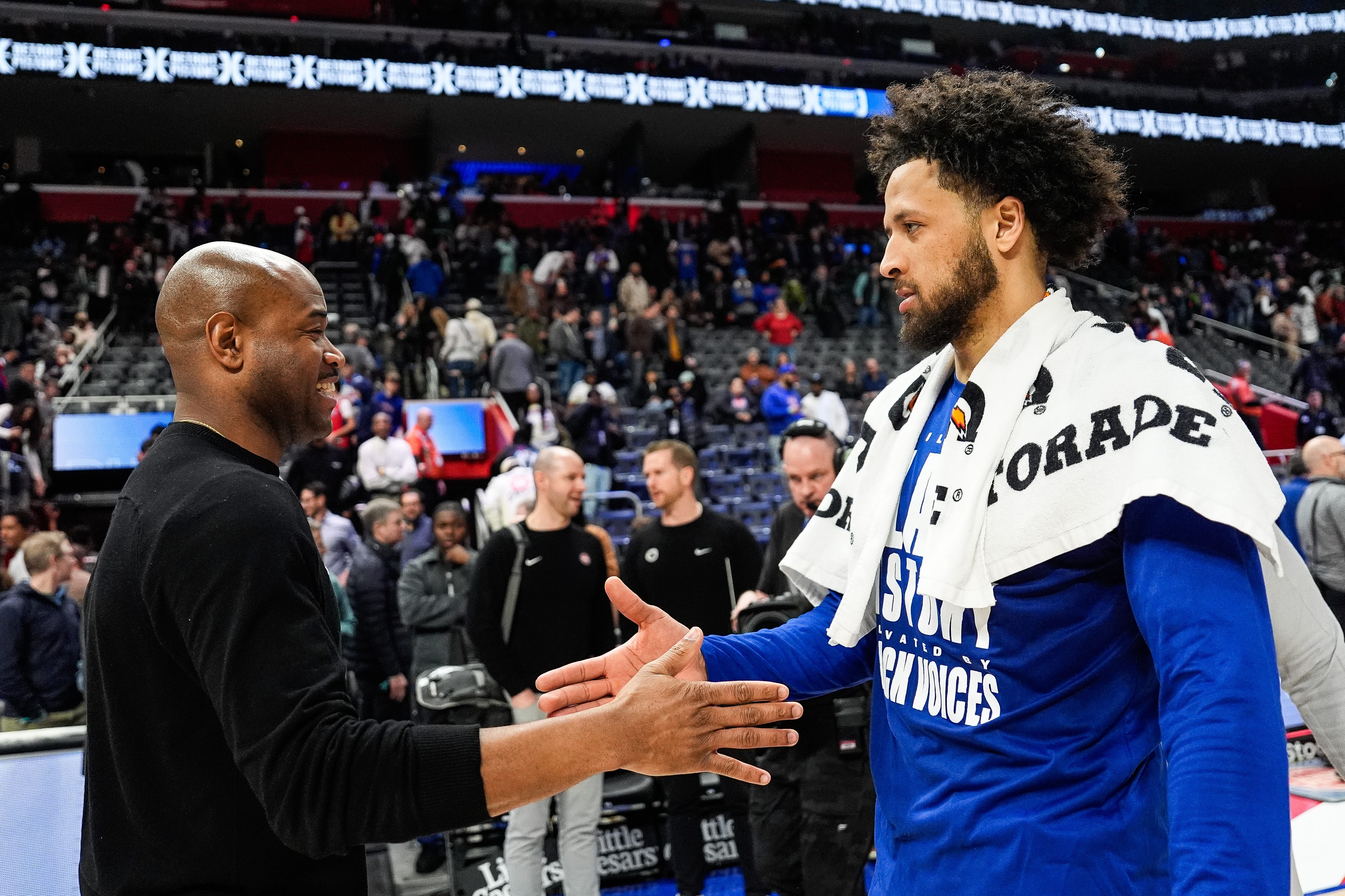 Always by Cade Cunningham is longtime NBA veteran Jarrett Jack. Before he was helping Cunningham, he was by Steph Curry's side.