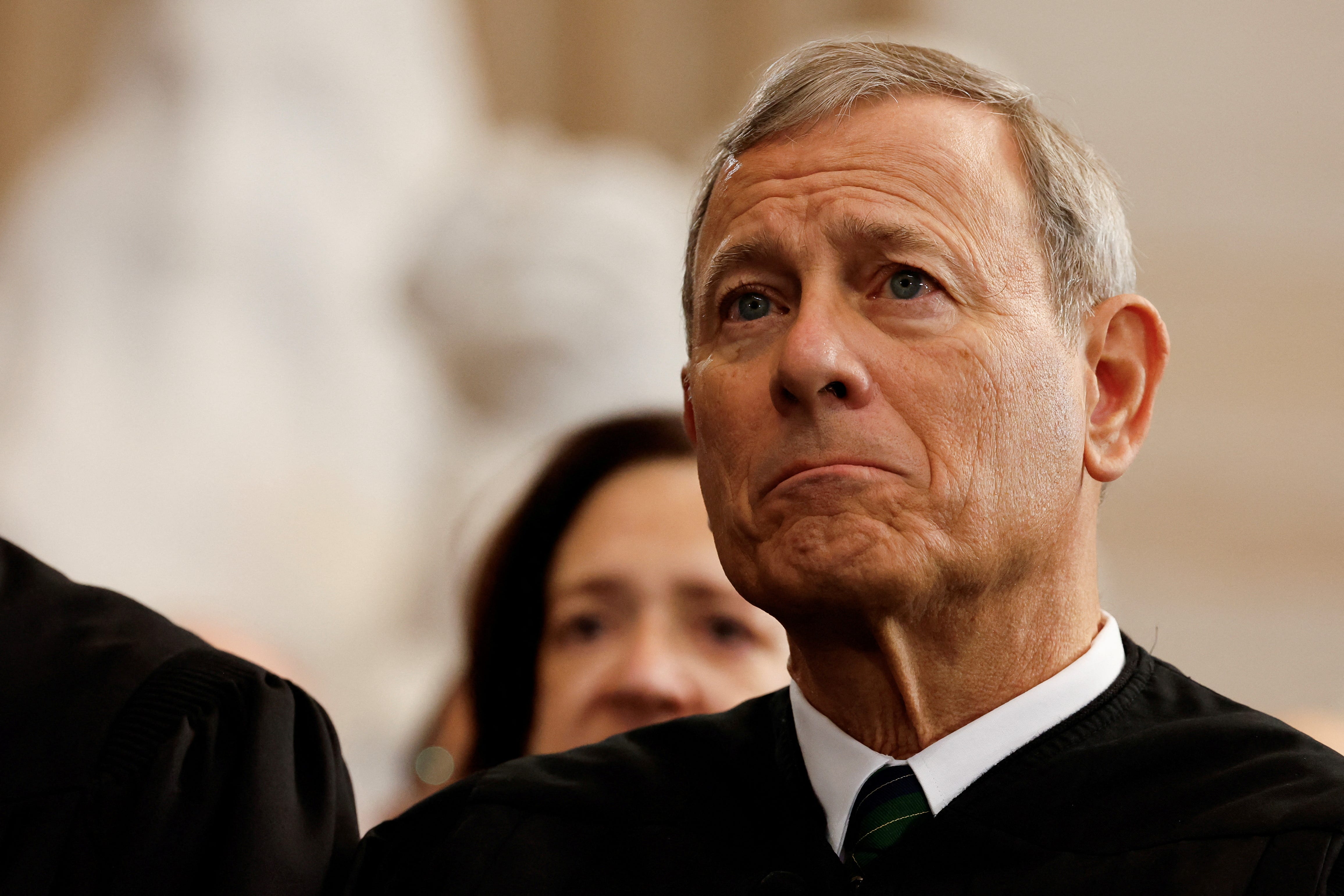 U.S. Supreme Court Chief Justice John Roberts attends President Donald Trump's inauguration ceremonies on Jan. 20, 2025 in Washington, DC.