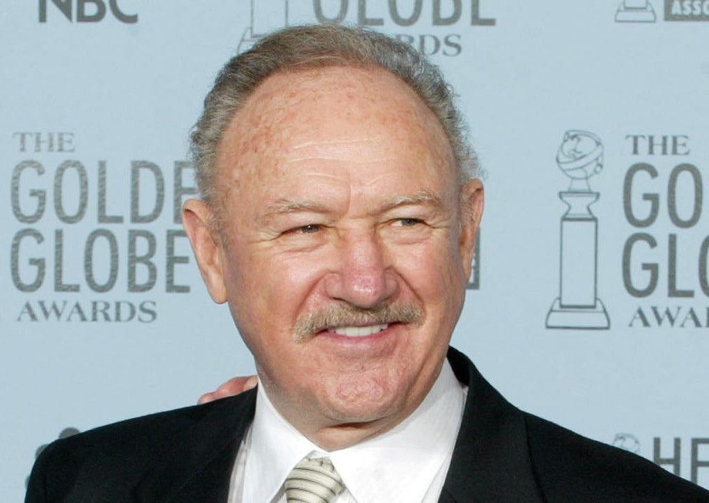 Gene Hackman poses during the 60th annual Golden Globe Awards in Beverly Hills, California, U.S. January 19, 2003.
