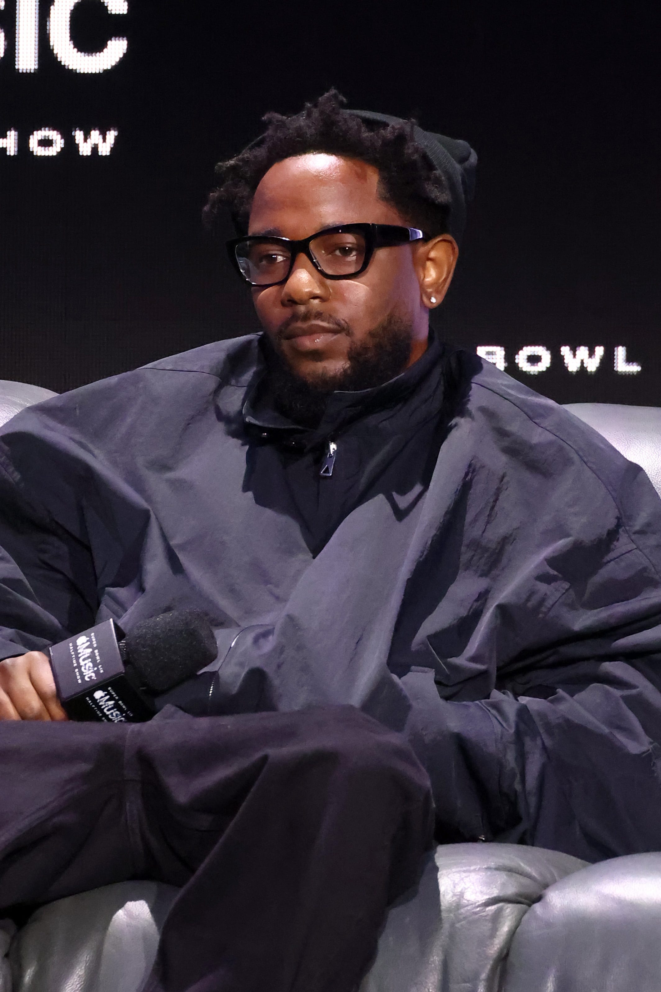 Kendrick Lamar speaks during the Super Bowl LVIX Pregame & Apple Music Super Bowl LVIX Halftime Show Press Conference at Ernest N. Morial Convention Center on February 06, 2025 in New Orleans, Louisiana.