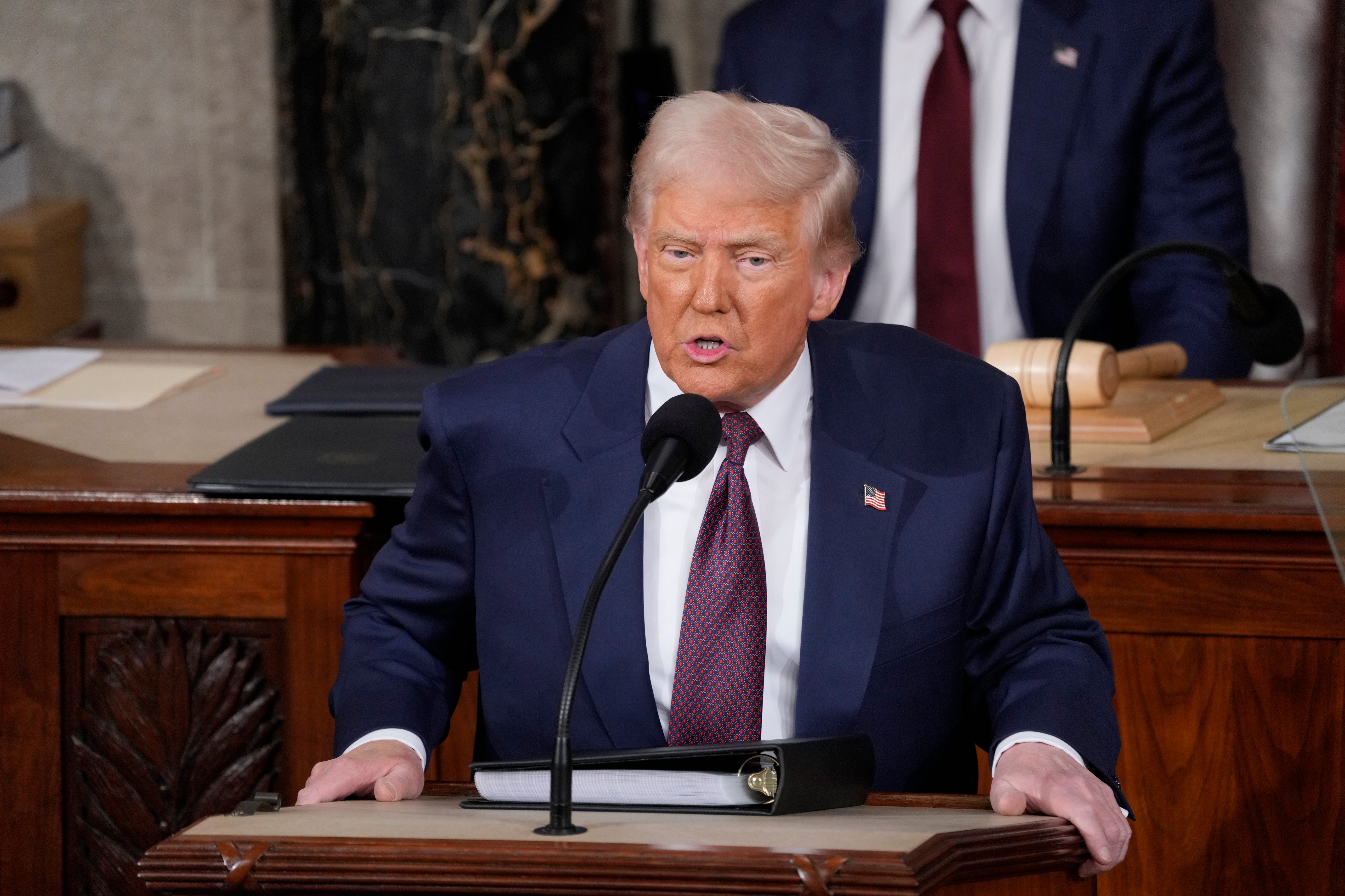 President Donald Trump addresses a joint session of Congress on March 4, 2025.