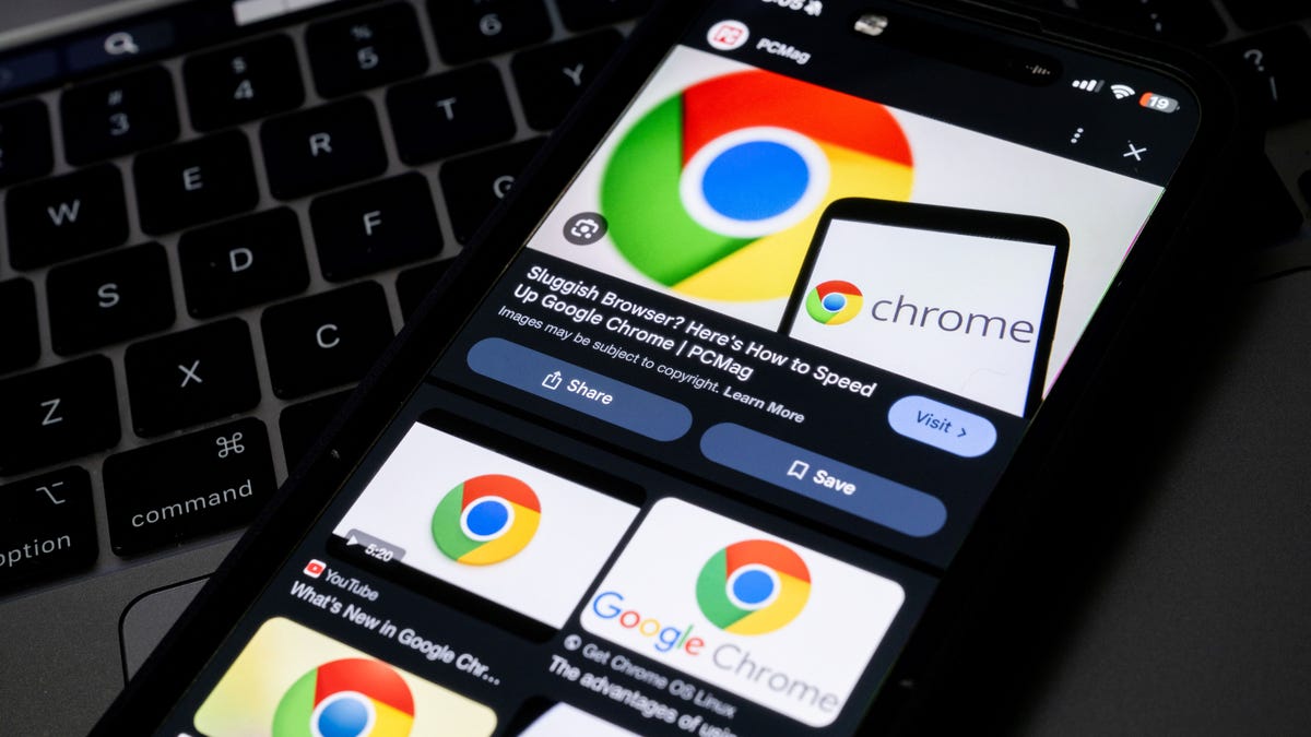In this photo illustration, Google Chrome logos are displayed on a cell phone on November 21, 2024 in Austin, Texas.