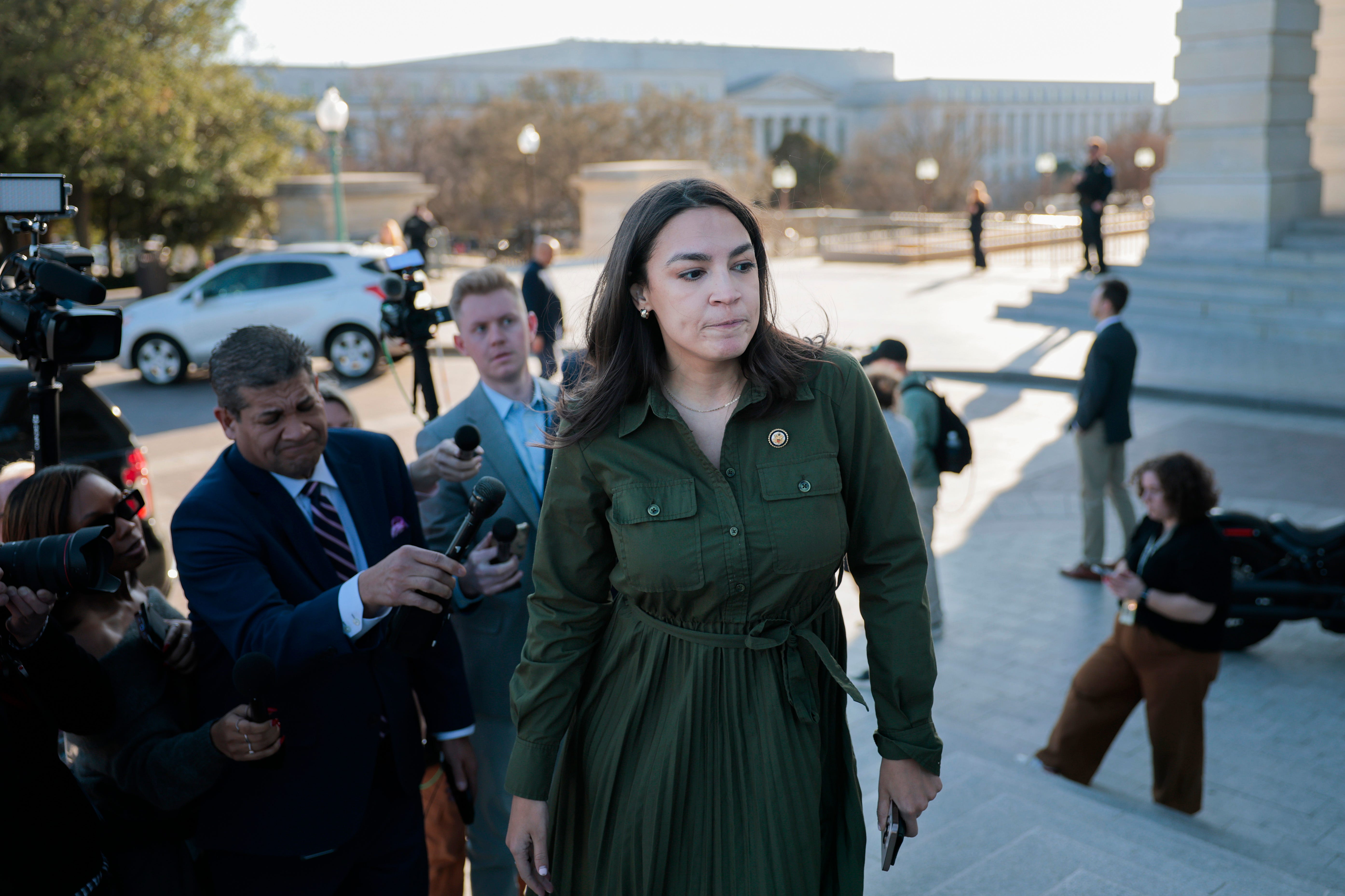 Rep. Alexandria Ocasio Cortez, D-N.Y., at the U.S. Capitol on March 11, 2025.