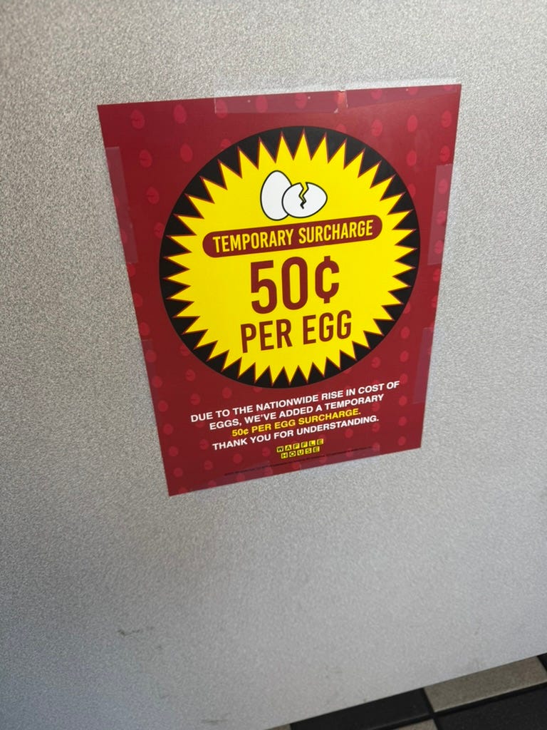 Some restaurant chains have implemented egg surcharges amid an egg shortage.