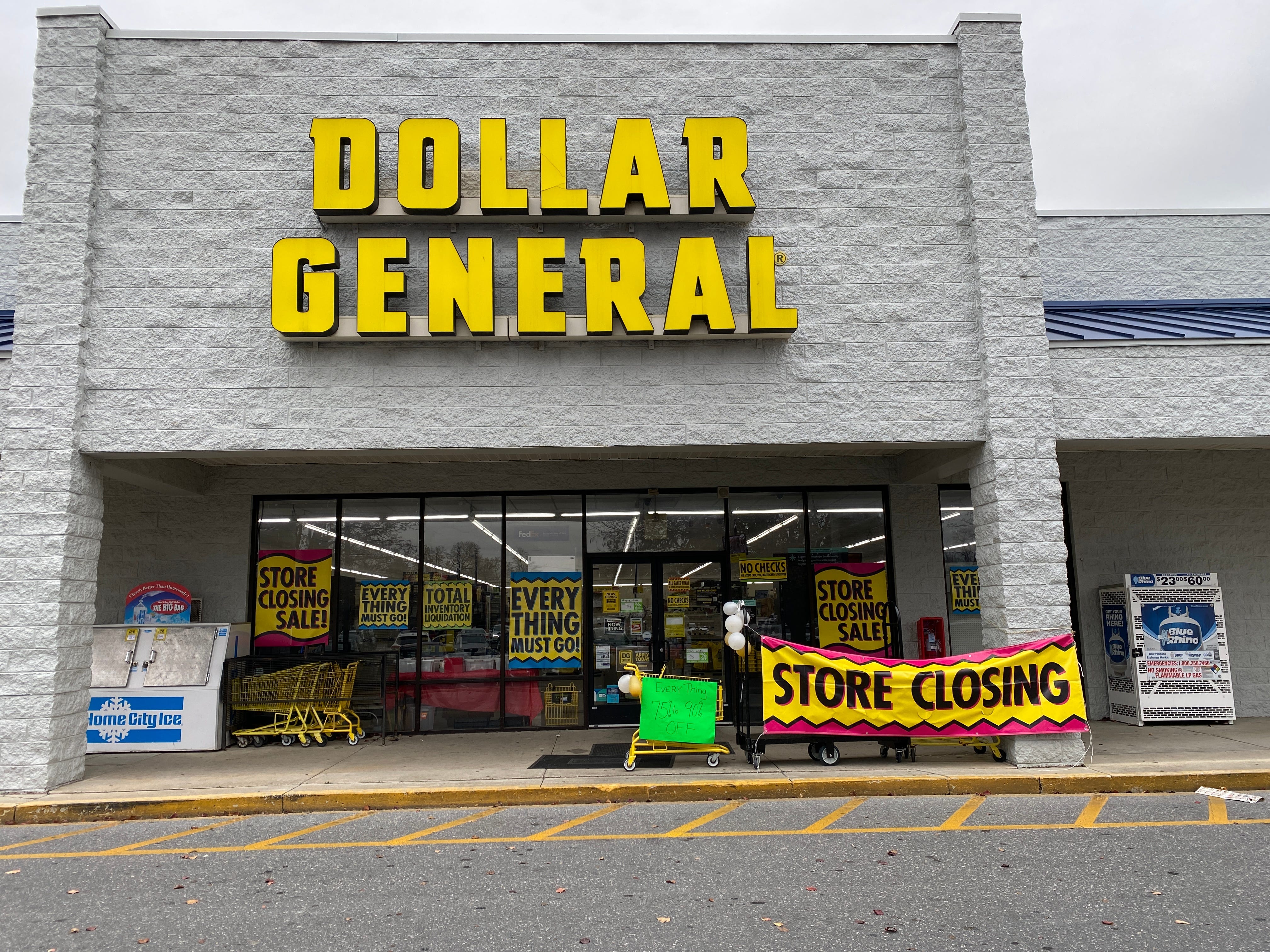 DECEMBER: Massive sales followed by empty shelves preceded the Dec. 5 closing of the Dollar General at 514 N. Antrim Way, Greencastle.