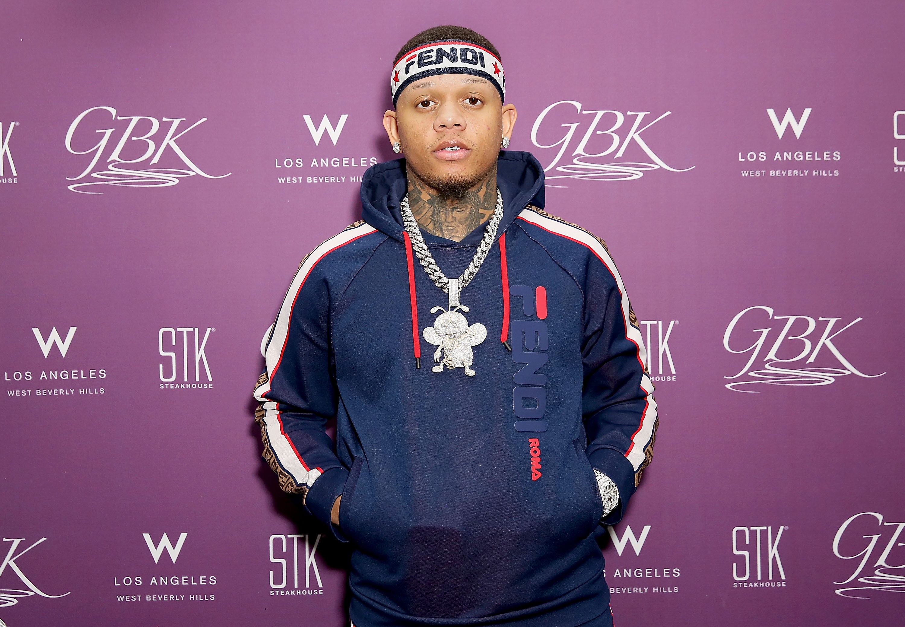 LOS ANGELES, CA - FEBRUARY 09: Yella Beezy attends the GBK & STK at The "W" Hotel Pre-Grammy Lounge on February 9, 2019 in Los Angeles, California. (Photo by Rachel Murray/Getty Images for GBK Productions)