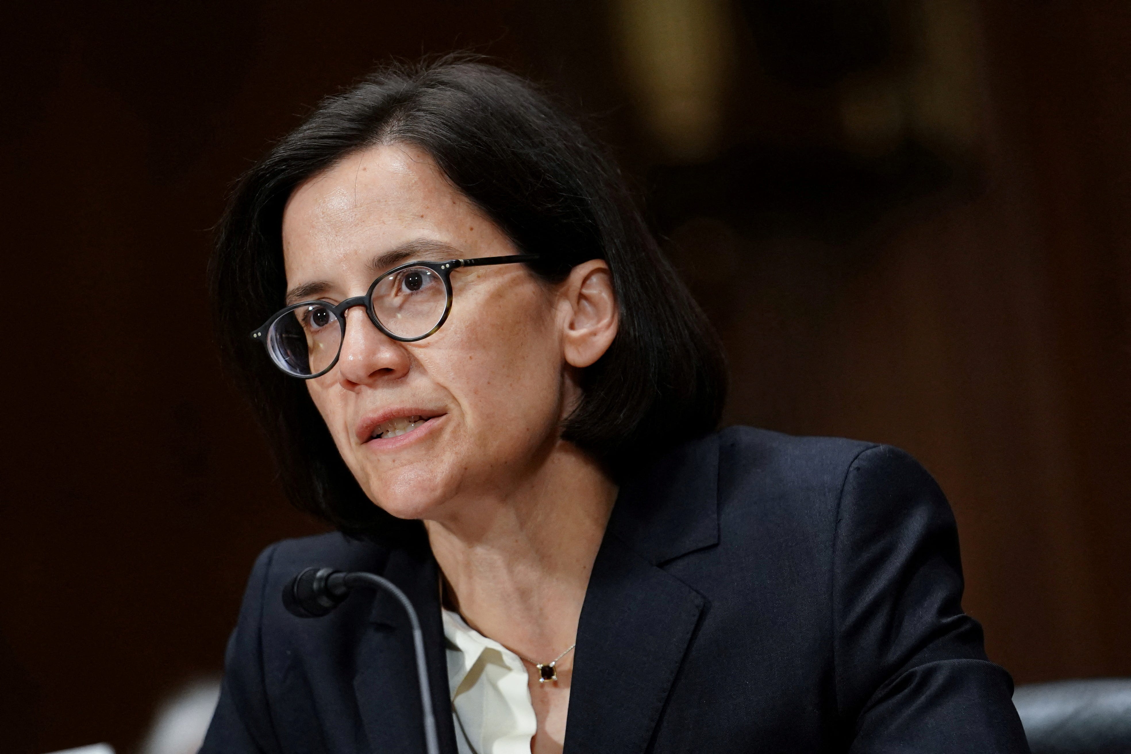 Ana Reyes, nominee for district court judge in Washington, testifies at her Senate Judiciary Committee hearing in 2022. On March 18, 2025, the federal judge blocked enforcement of President Donald Trump's executive order banning transgender people from military service.