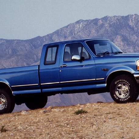 Shown is the 1996 F-150 SuperCab pickup. Ford's F-Series pickups were the best-selling truck in America in 1994 with sales of 646,039 units.