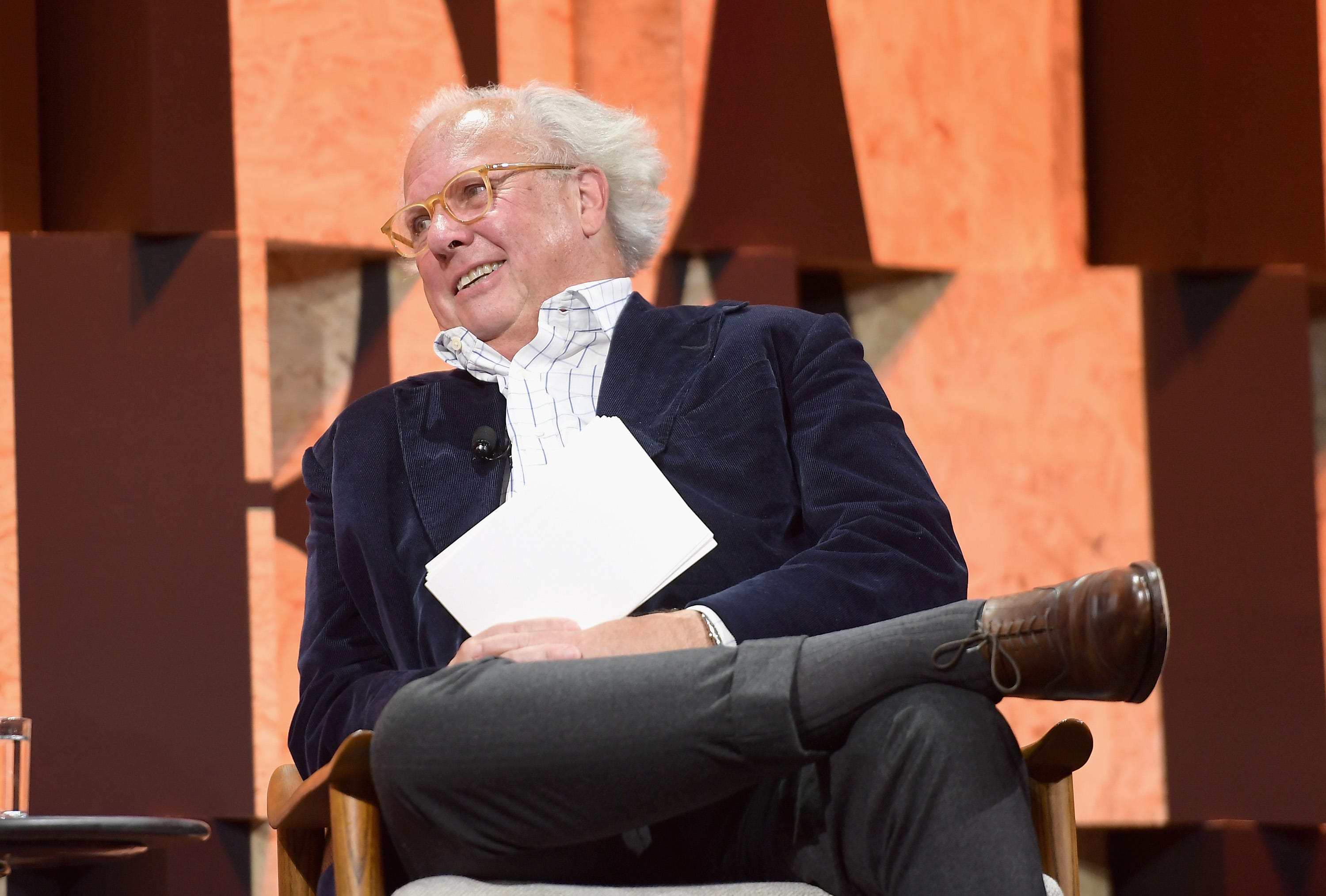 Graydon Carter speaks onstage during the Vanity Fair New Establishment Summit at Wallis Annenberg Center for the Performing Arts on Oct. 4, 2017, in Beverly Hills, California.