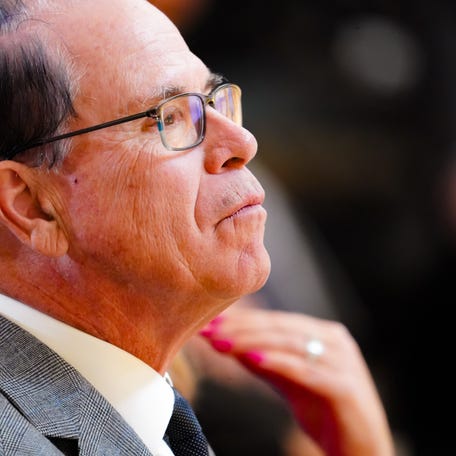 Indiana Governor Mike Braun attends a groundbreaking ceremony Wednesday, April 2, 2025, at the Indiana Historical Society to celebrate Purdue's future Academic Success Building coming to the Indianapolis campus.