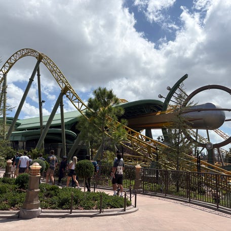 Florida Theme Park Rides - The USA TODAY Florida Network was invited to be among the first to visit Epic Universe before it opens to the public next month. One of Celestial Park's rides is Stardust Racers, a dual-launch racing coaster that hurls you across the cosmos