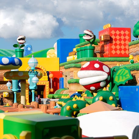 Super Nintendo World at Universal Epic Universe looks like a real-life video game.