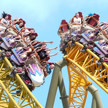 Stardust Racers is a dueling coaster in Universal Epic Universe's Celestial Park. You never know which side will win.