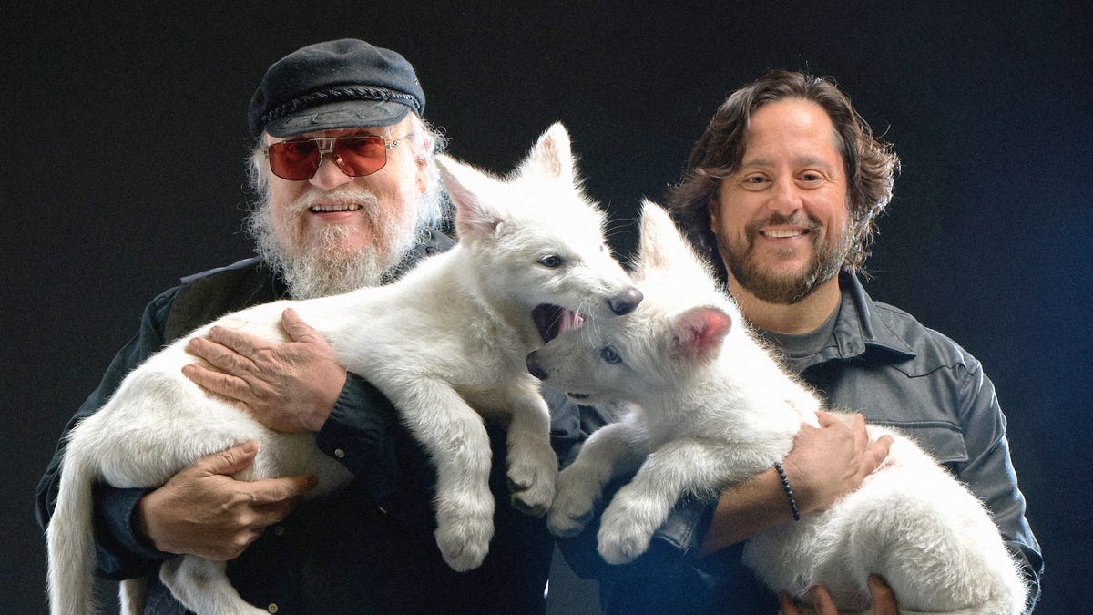 George R.R. Martin got to hold a dire wolf. Extinct animal's 'rebirth...has stirred me'