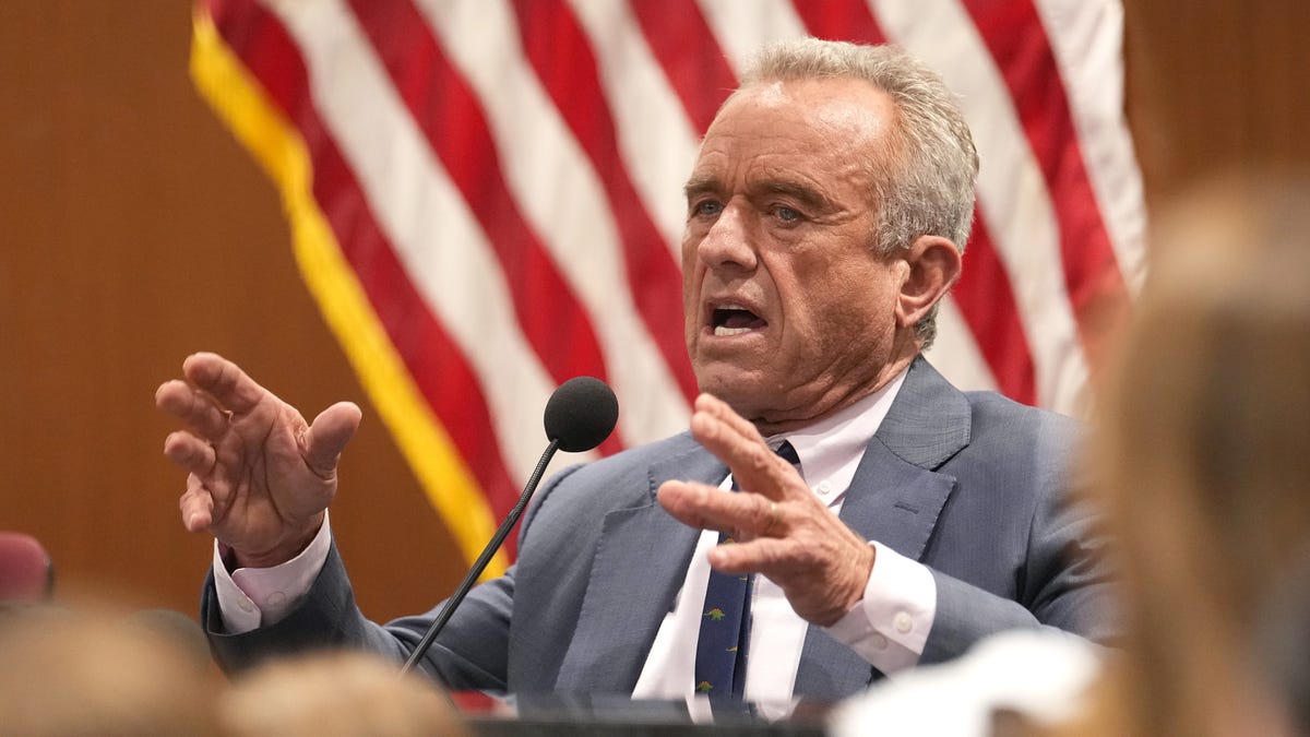 Health and Human Services Secretary Robert F. Kennedy Jr. speaks at the Arizona Capitol in Phoenix on April 8, 2025.