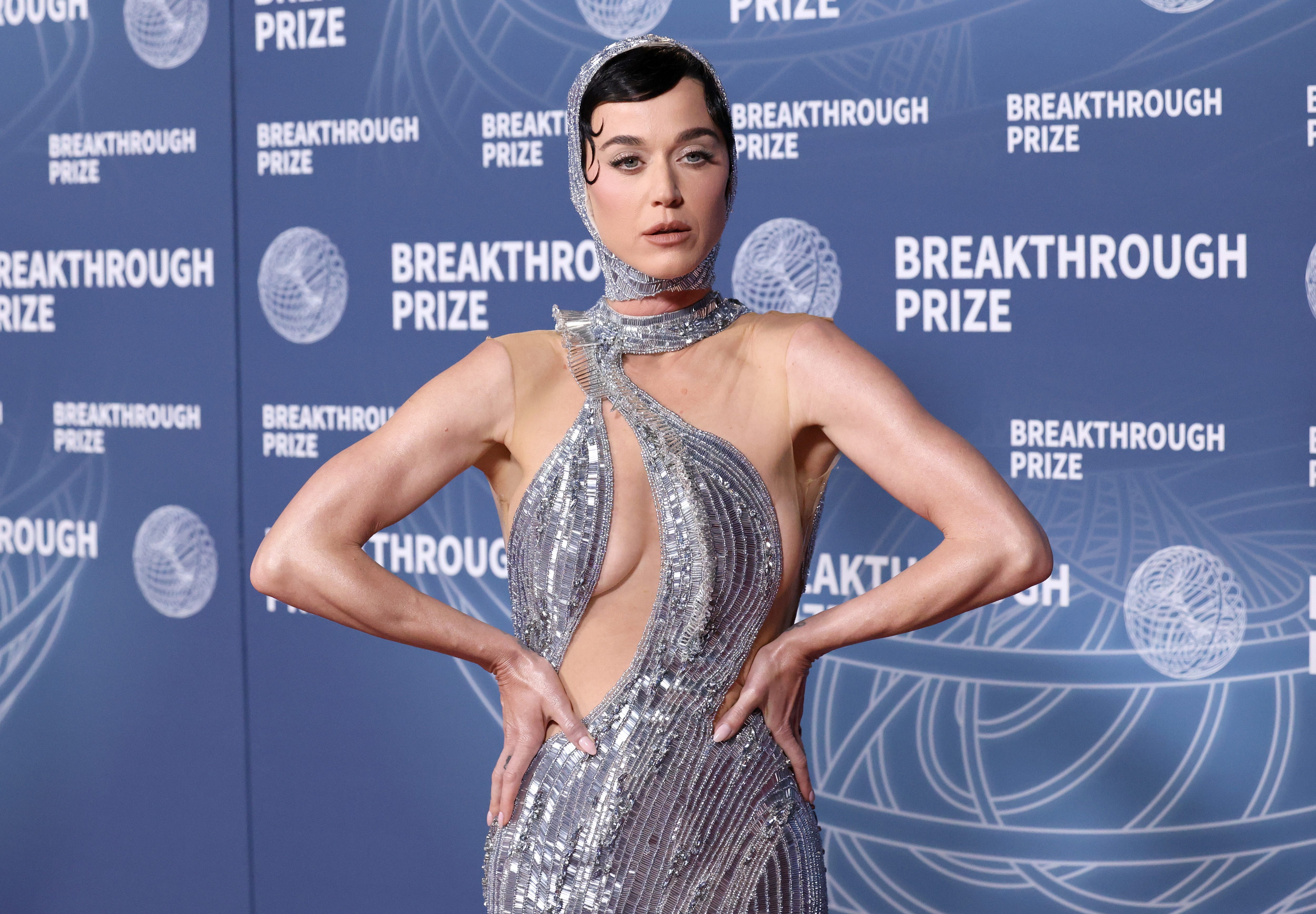 SANTA MONICA, CALIFORNIA - APRIL 05: Katy Perry attends the 11th Breakthrough Prize Ceremony at Barker Hangar on April 05, 2025 in Santa Monica, California. (Photo by Jesse Grant/Getty Images for Breakthrough Prize)