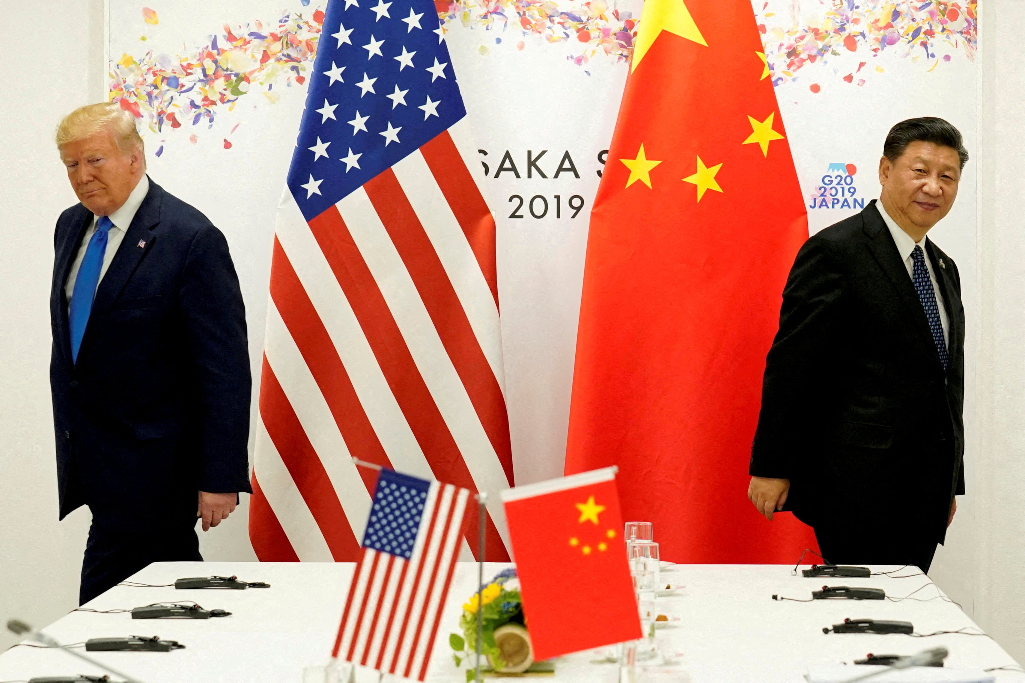 U.S. President Donald Trump attends a bilateral meeting with Chinese President Xi Jinping during a summit in Osaka, Japan, in 2019.