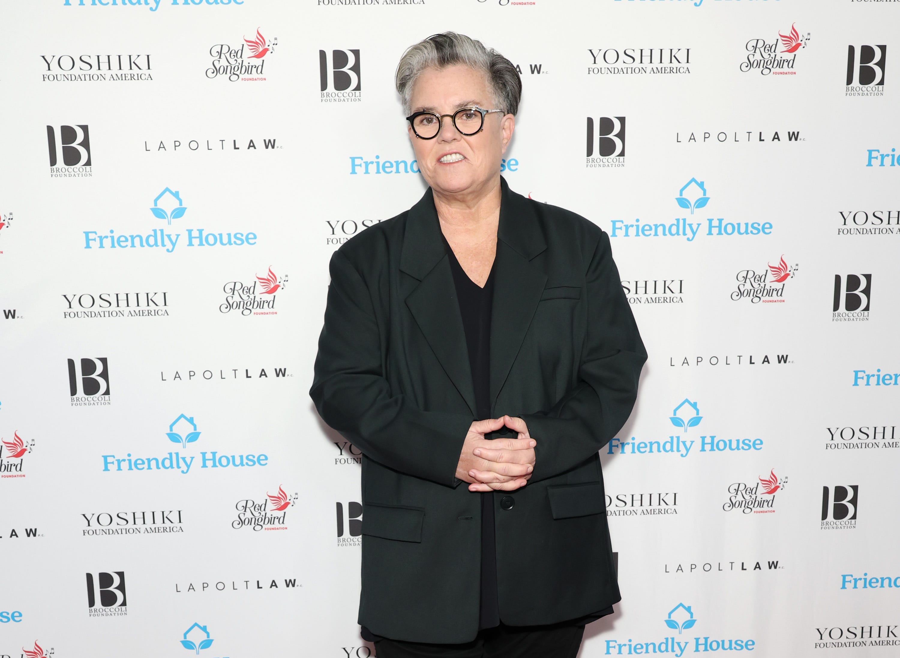 Rosie O'Donnell attends the Friendly House "Stronger Together" 33rd annual awards luncheon at The Beverly Hilton on Oct. 28, 2023, in Beverly Hills, California.