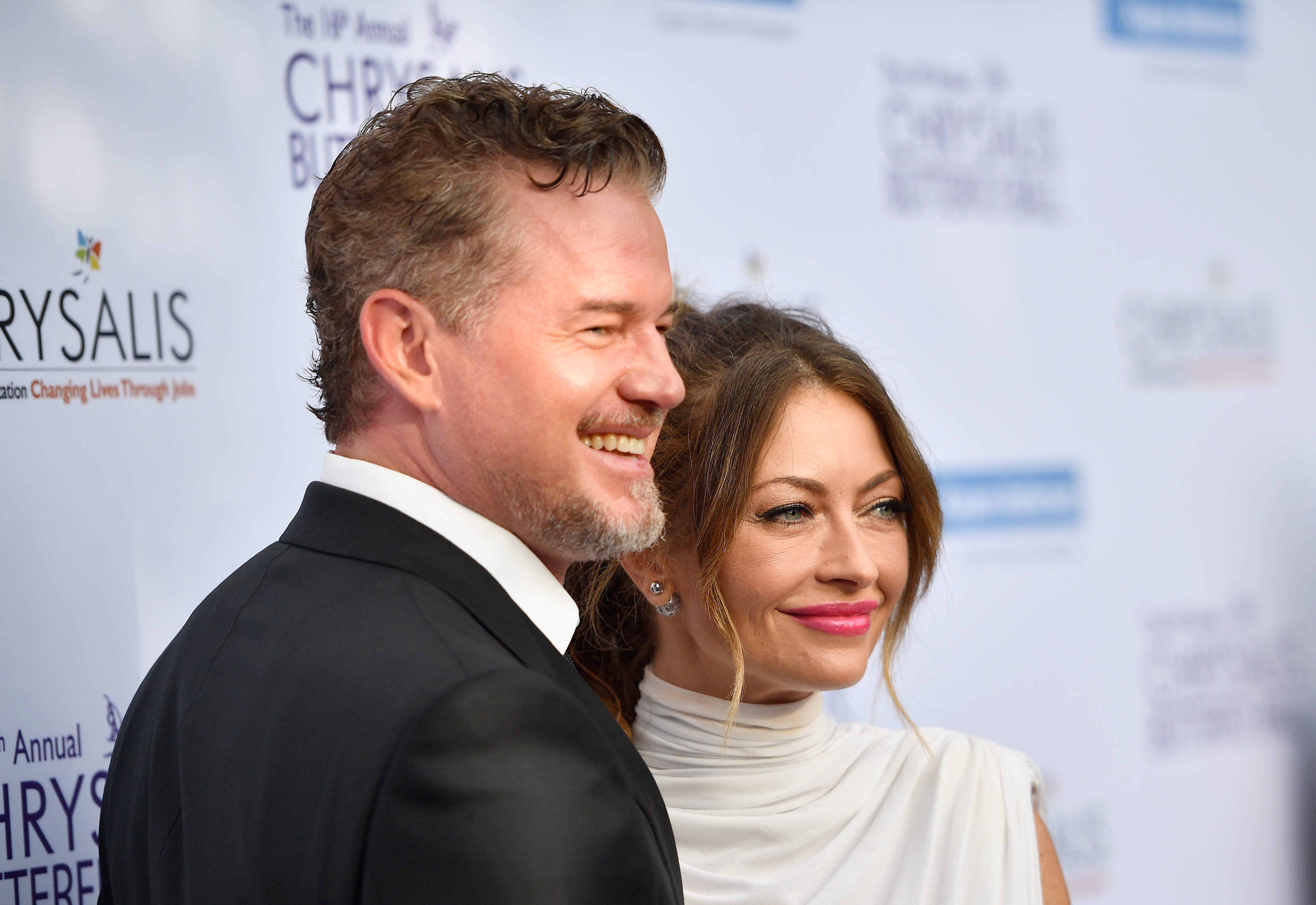 Actor Eric Dane and Chrysalis Butterfly Ball co-chair Rebecca Gayheart at the 16th Annual Chrysalis Butterfly Ball on June 3, 2017, in Los Angeles.