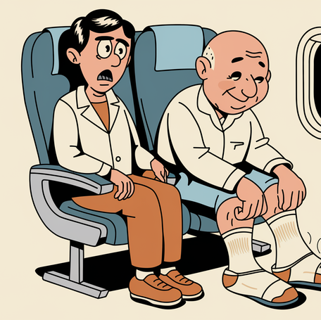 Shoe wars in the air.