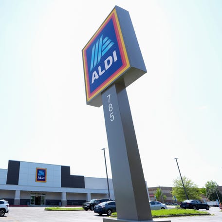 ALDI is seen on Union Avenue in Memphis, Tenn., on Monday, March 31, 2025.