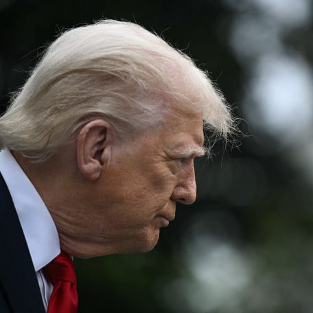 President Donald Trump attends the annual Easter Egg Roll on the South Lawn of the White House on April 21, 2025 in Washington, DC.