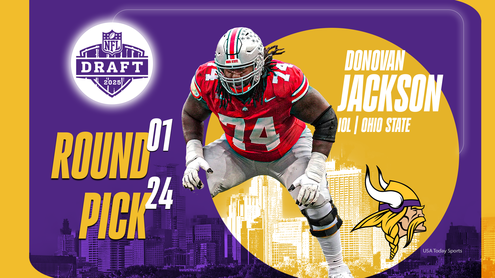 Ohio State OG Donovan Jackson selected in first round of NFL draft