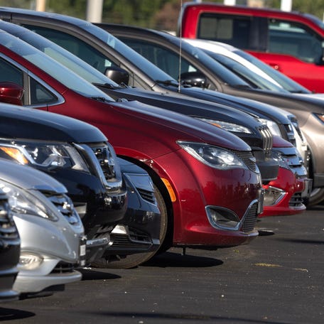 Used cars at Diehl's car lot in Perry Township.