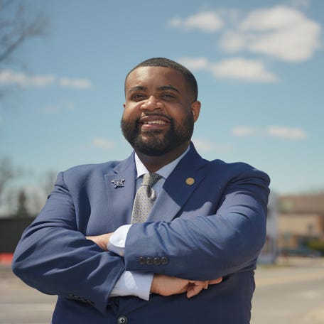 Michigan Rep. Donavan McKinney, D-Detroit, announces on April 28, 2025, a run against U.S. Rep. Shri Thanedar.